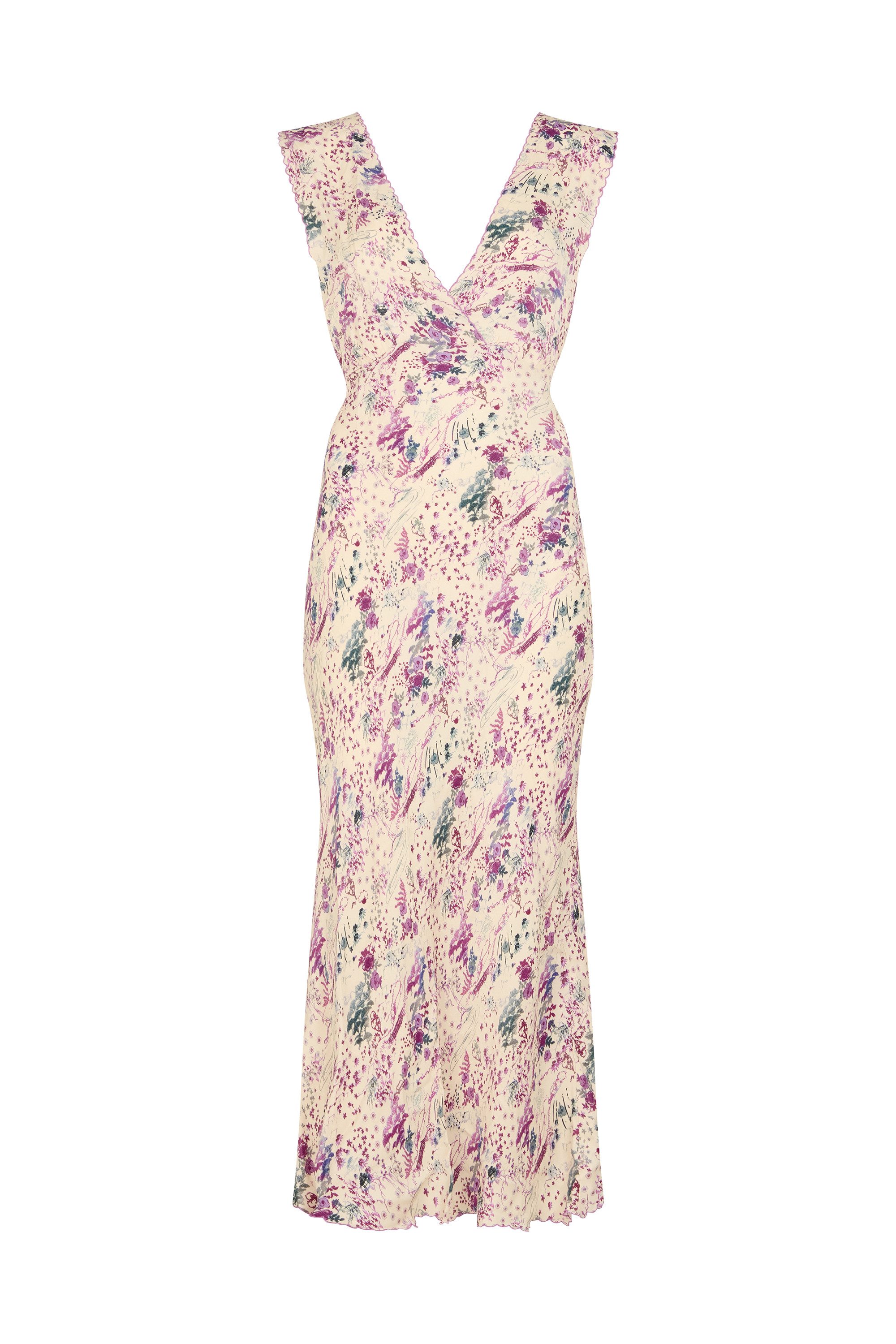 Lily and Lionel Midikleid Zola Bias Cut Wonderland Print Midi Dress Damen