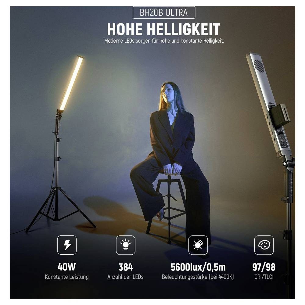 Neewer Ringlicht BH20B LED Videoleuchte Anzahl LEDs=384 Bi-Color 10101614