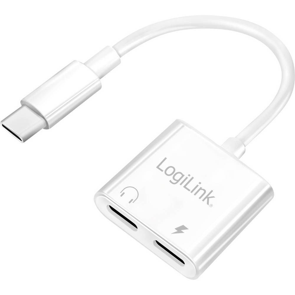 LogiLink USB-C Adapter mit PD-Ladeport, 2x USB-C, max. 60 W UA0433 USB-Adapter