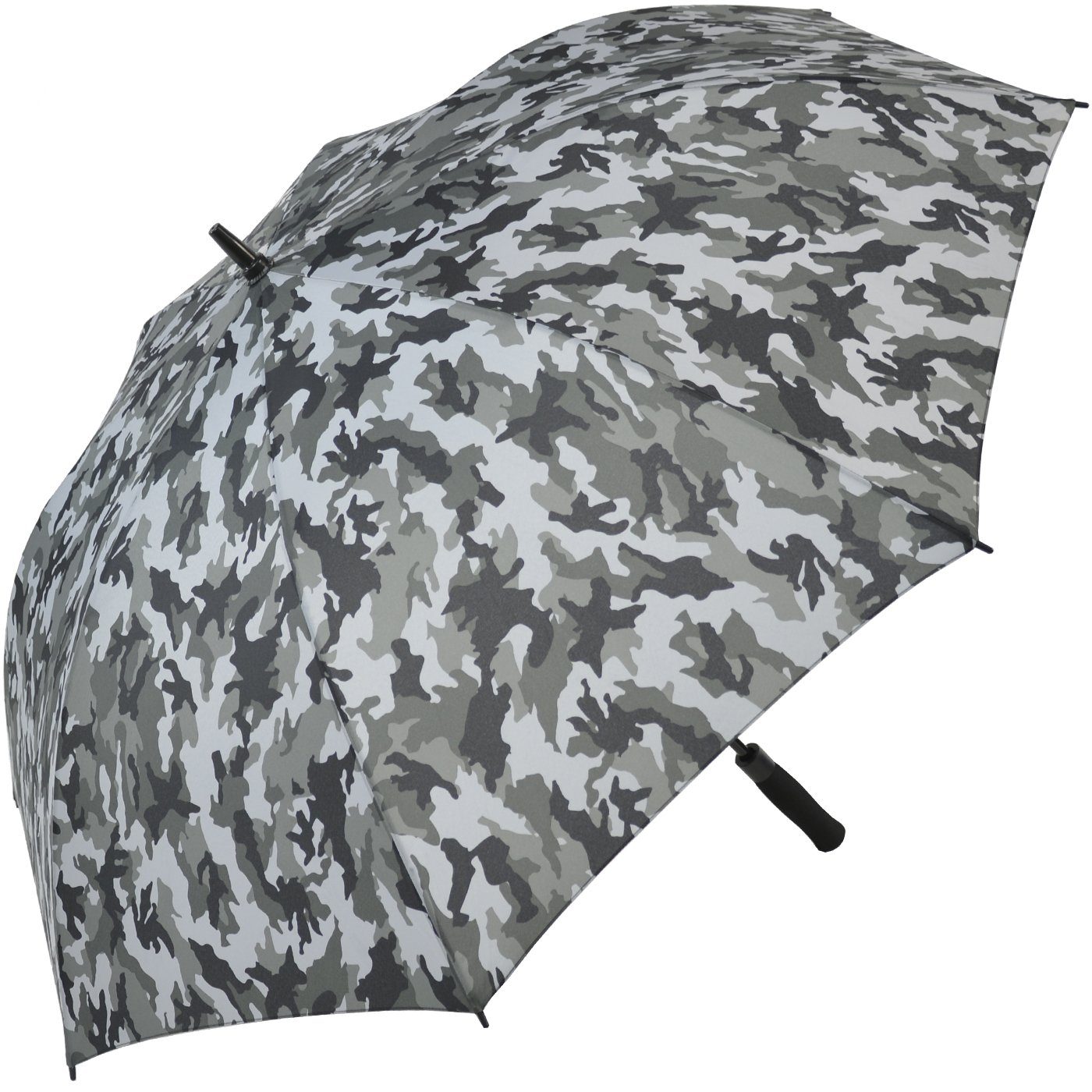 iX-brella Stockregenschirm XXL Golfschirm mit Automatik, Fiberglas Gestell - Camouflage, stabil