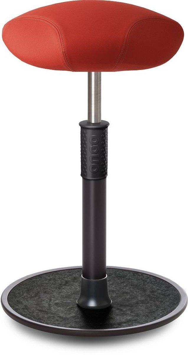 ONGO Bürostuhl Sitz- Stehhocker Free Tall Triangel skai Dynactiv Makari 160 Rot schw.