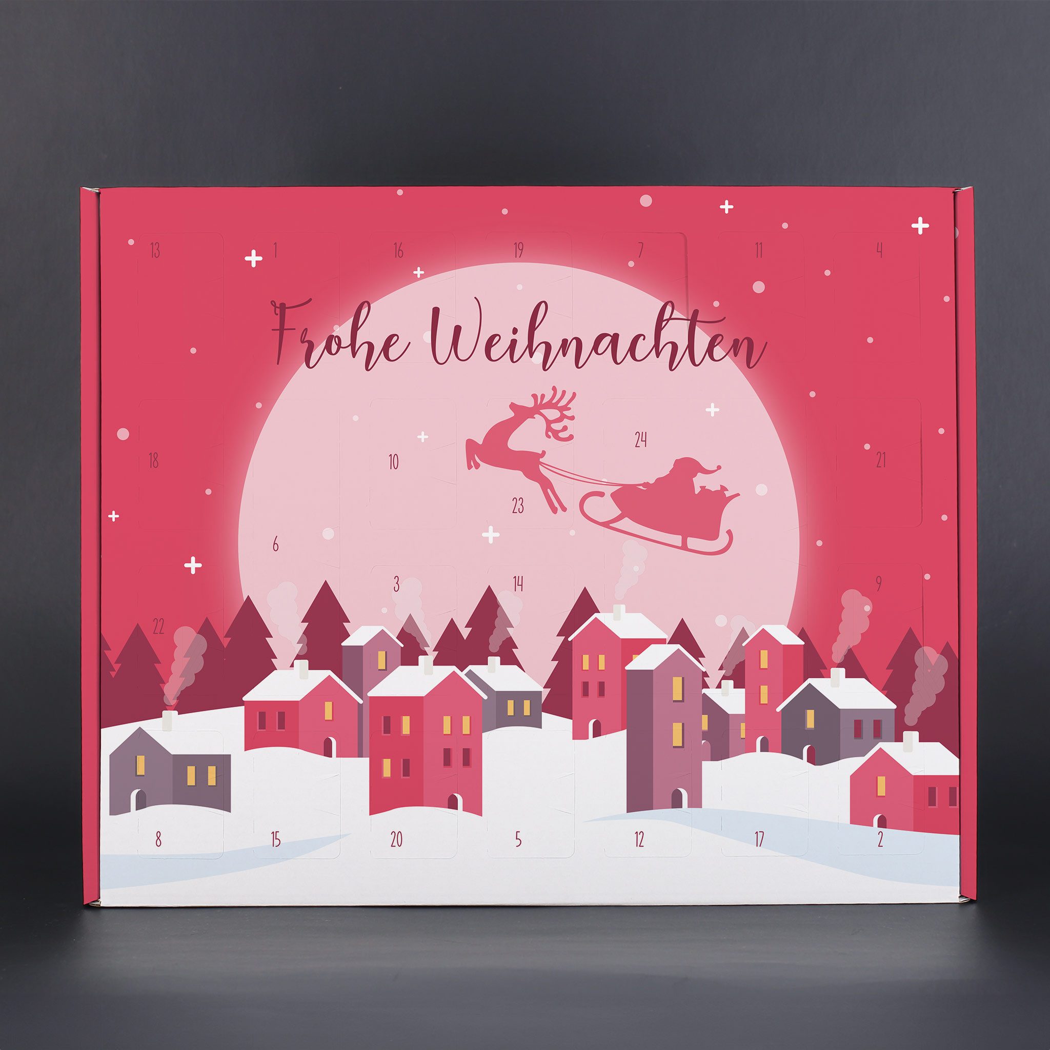 Herz & Heim befüllbarer Adventskalender mit festlichen Motiven zu Weihnachten - DIY Adventskalender, zum selbst Befüllen
