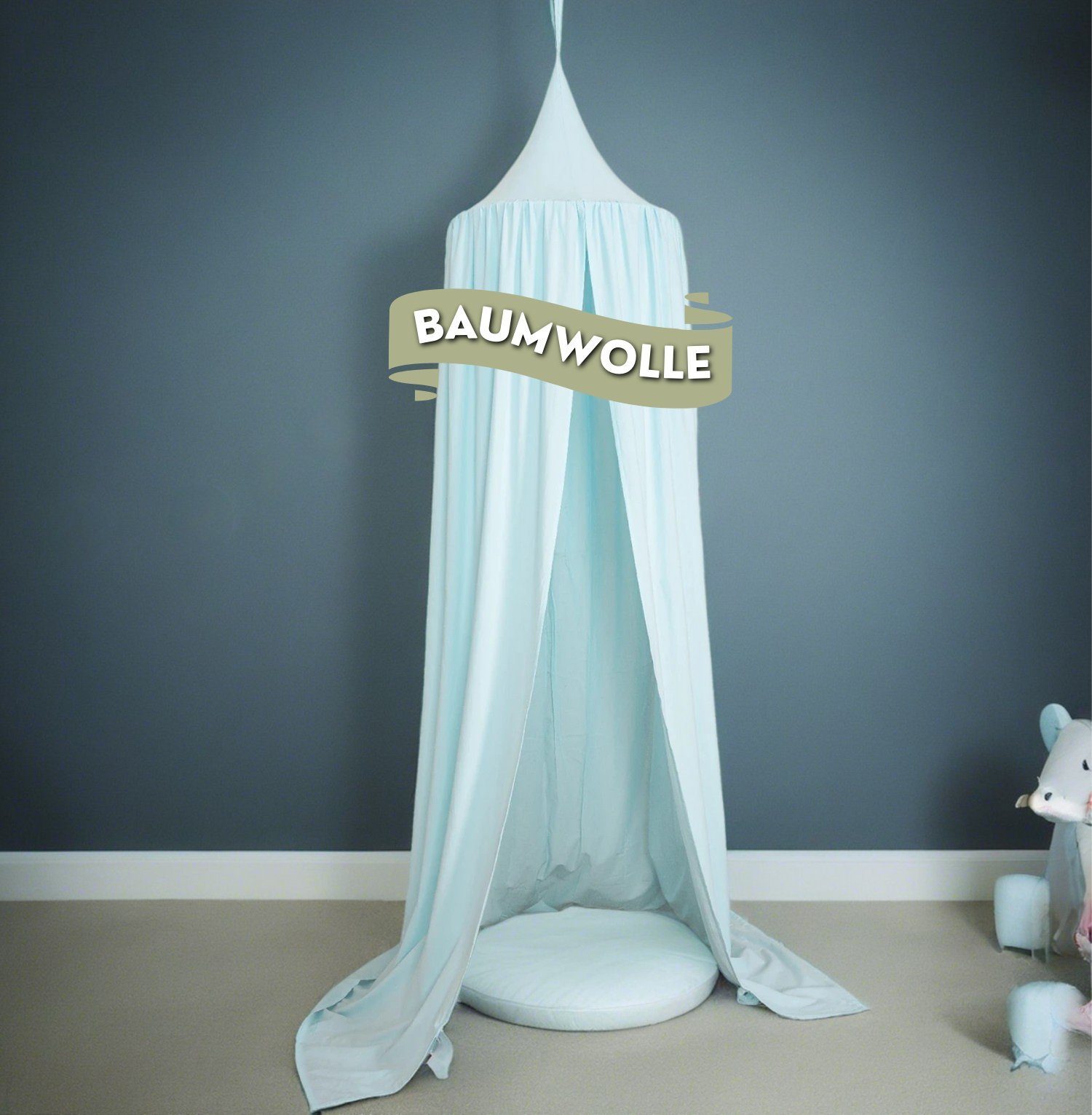 Alavya Home® Betthimmel Baldachin Kinderzimmer Bio-Baumwolle günstig online kaufen