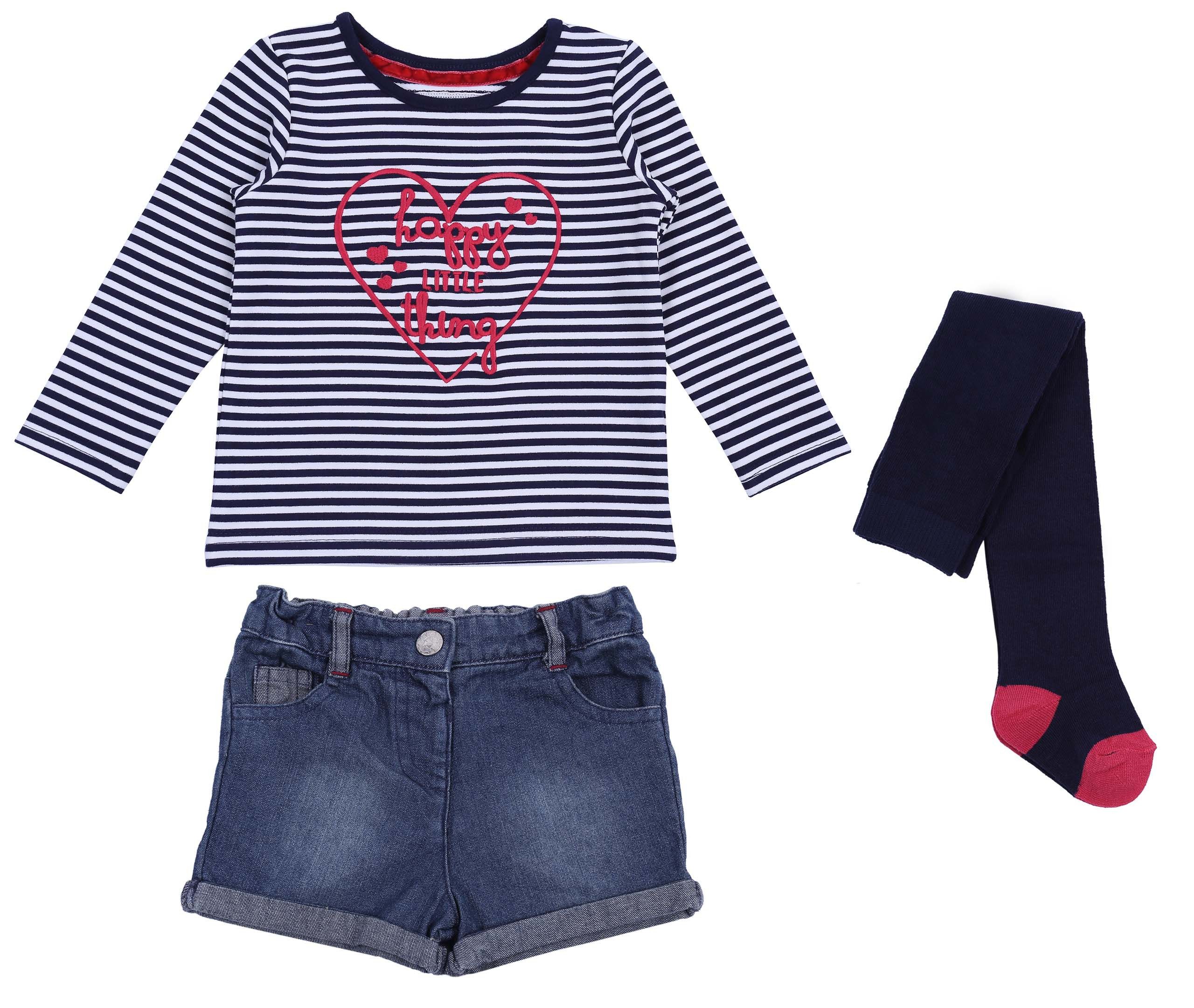 Frühchenpaket Set: Bluse+Hose+Strumpfhose 18-24 Monate