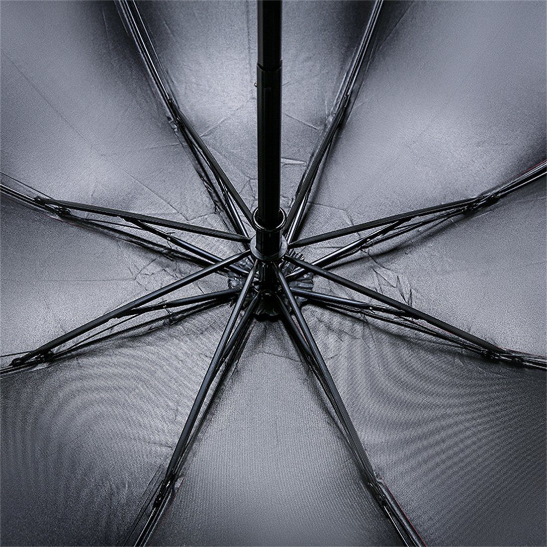 YOOdy~ Taschenregenschirm Mini Regenschirm Schwarz Taschenschirme für unterwegs Sonnenschutz