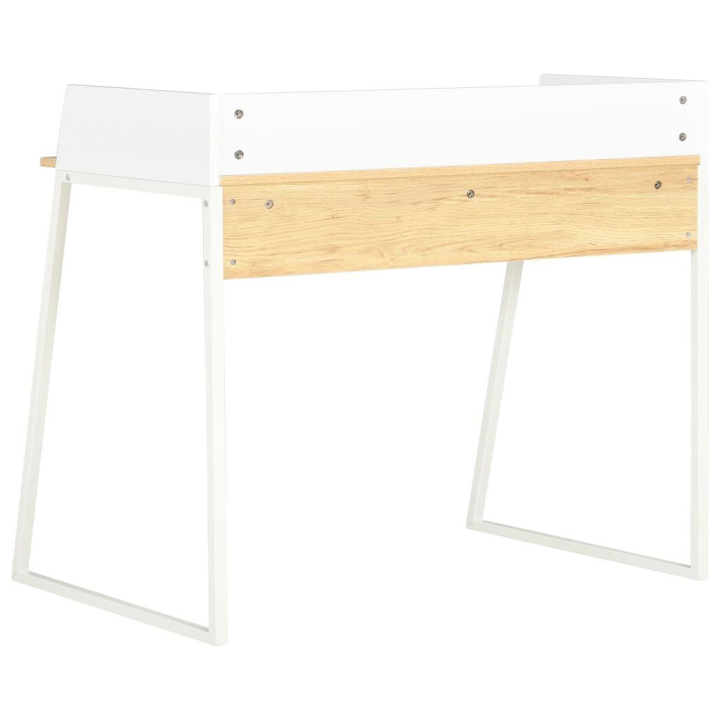 cm Eiche Weiß Schreibtisch braun braun Weiß und 90x60x88 Schreibtisch | und Weiß vidaXL und