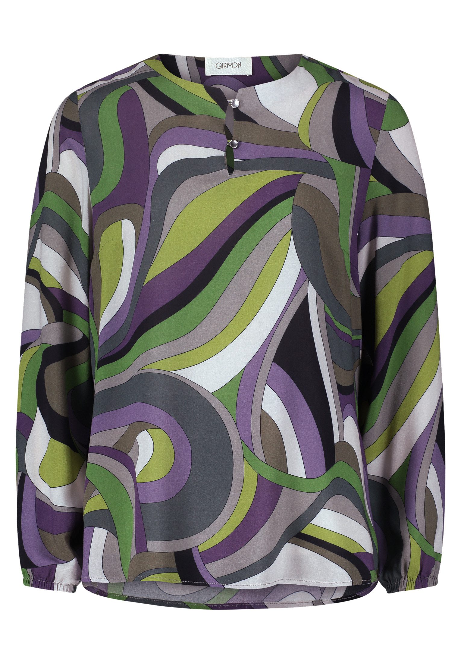 Langarmbluse Bluse Lang 1/1 Arm Khaki/Purple