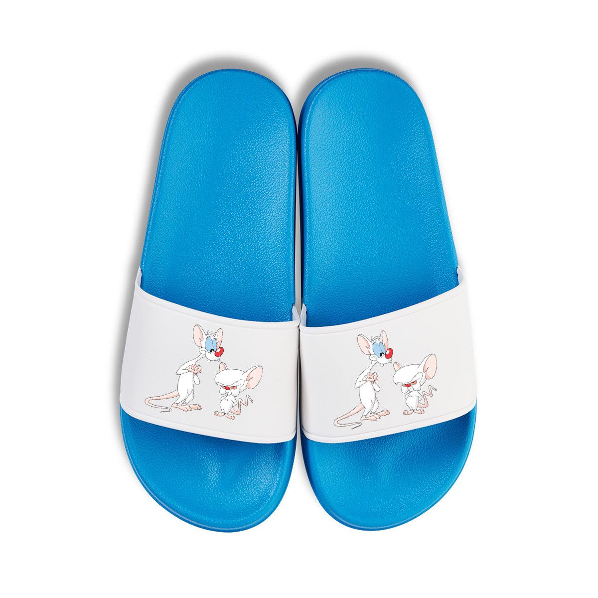 Youth Designz Pinky Brain Unisex Badelatschen Flip Flops Badeschuh mit lustigen Logo für Damen und Herren