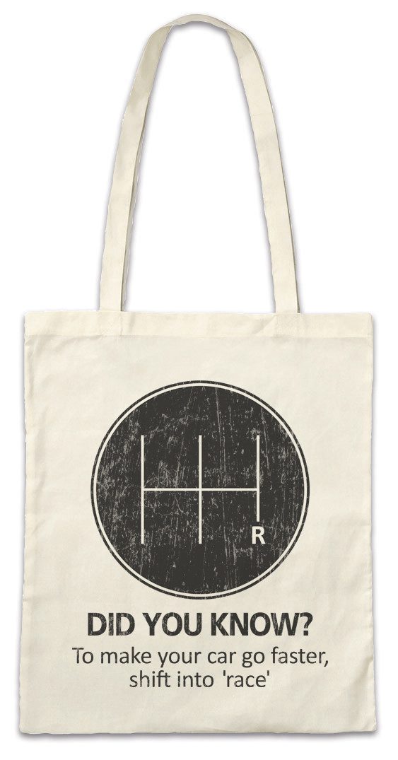 Beuteltasche To Make Your Car Go Faster Stofftasche Race Rally Car Auto Driver