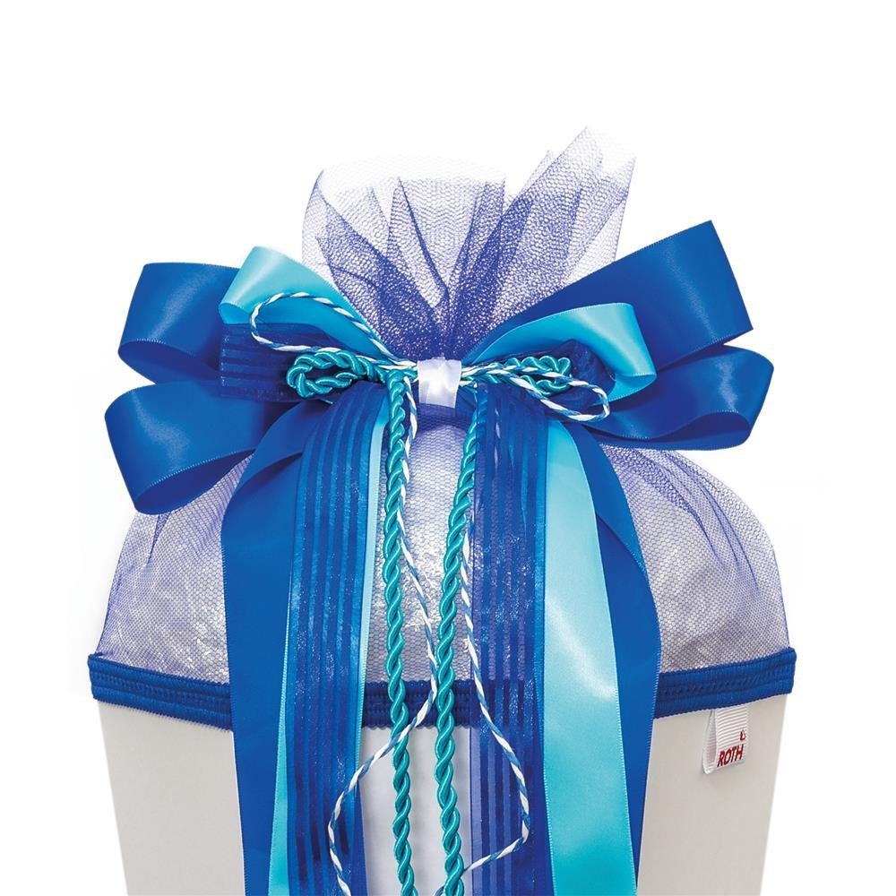 Roth Schultüte Schleife "Blue Dabadu", Blau, 50 x 23 cm, für Zuckertüte oder Geschenke