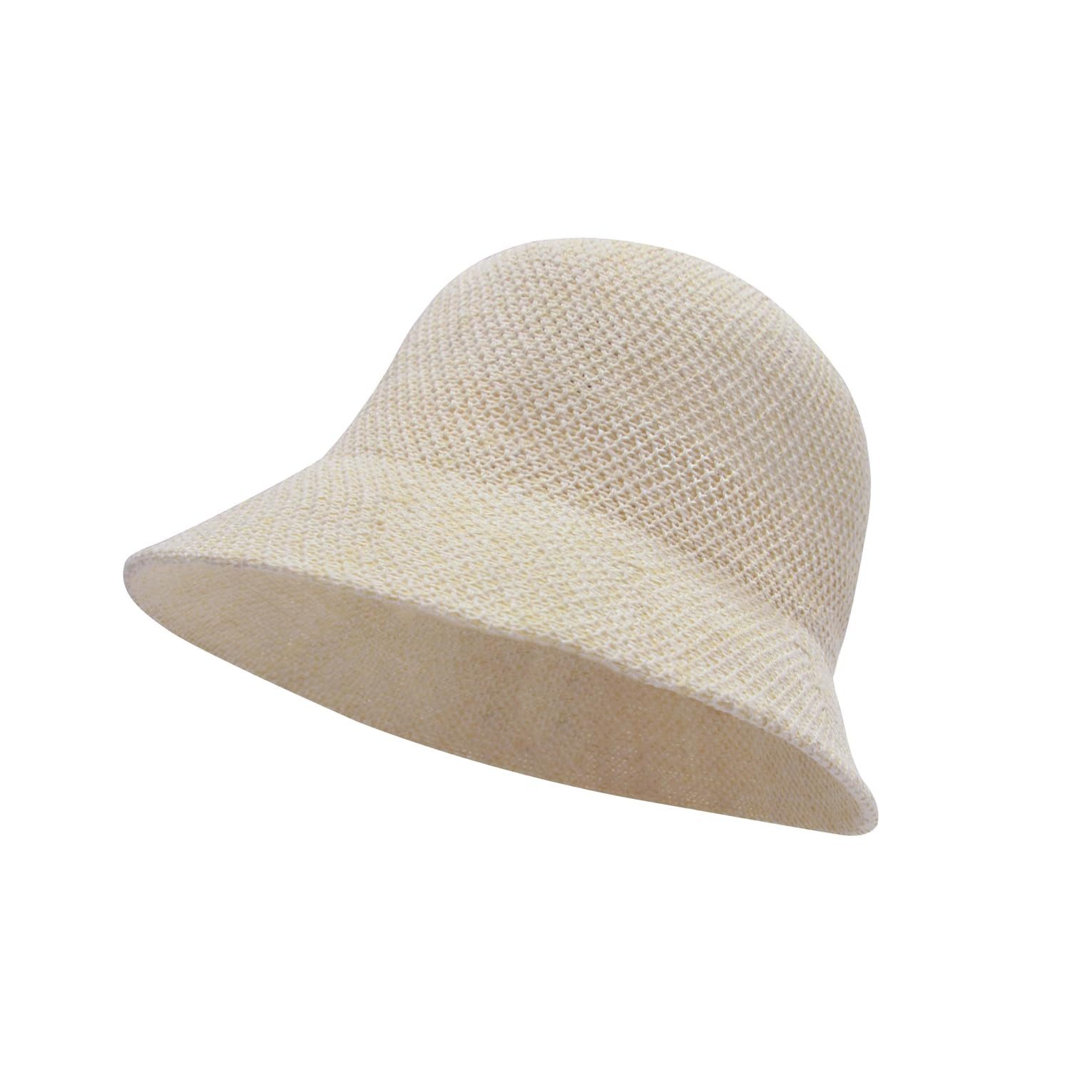 nsihing Sonnenhut Fischerhut Anglerhut Sonnenhut Sommerhut Sonnenhut für Damen Faltbarer Strandhut,elastische Strickmütze