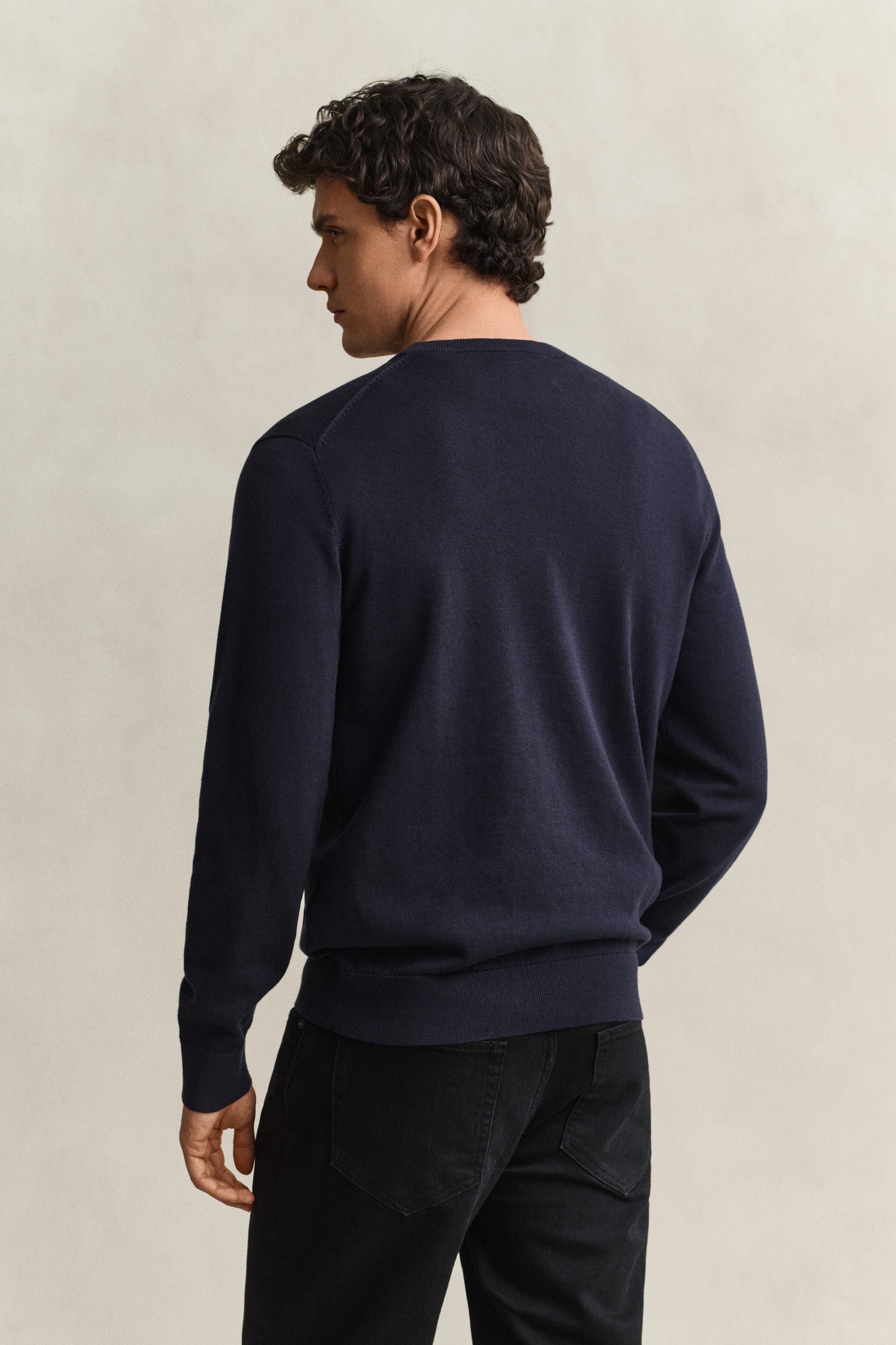 Gant Rundhalspullover CLASSIC COTTON Regular fit mit Rundhalsausschnitt