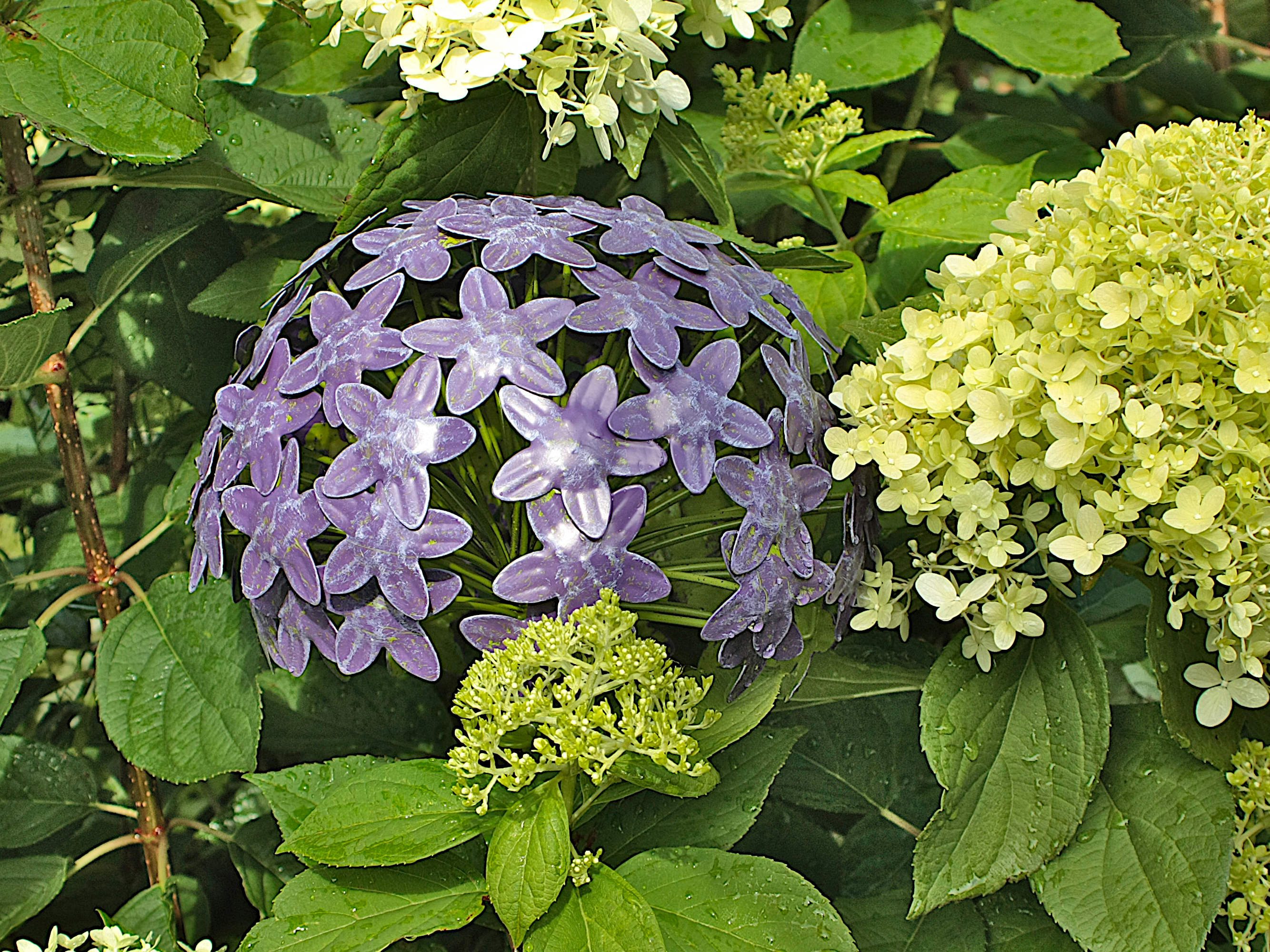 Paulslandhaus Gartenstecker Pflanzstecker Allium Lila Grün Beetstecker Gartenstecker Metall