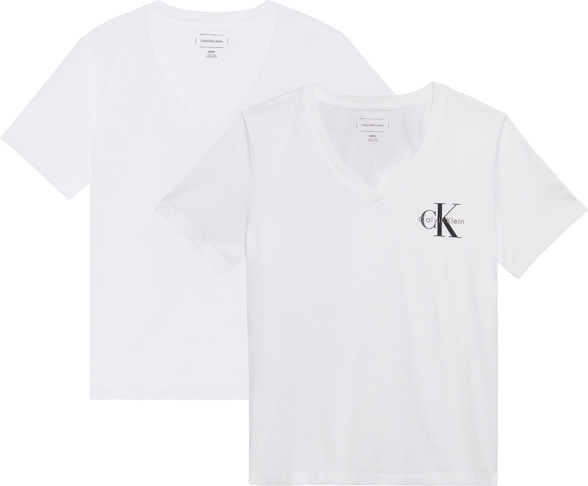 Calvin Klein Jeans T-Shirt (Packung, 2-tlg., 2er-Pack) Mit V-Ausschnitt günstig online kaufen