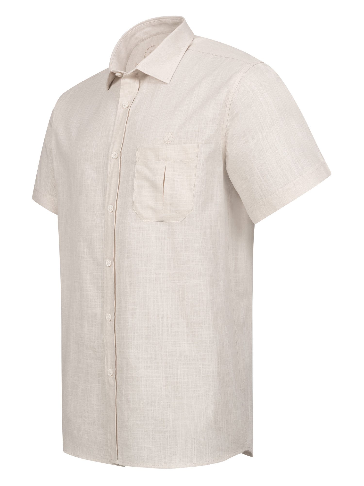 Indumentum Kurzarmhemd Herren Hemd Kurzarm Hemd Leinen-Optik günstig online kaufen