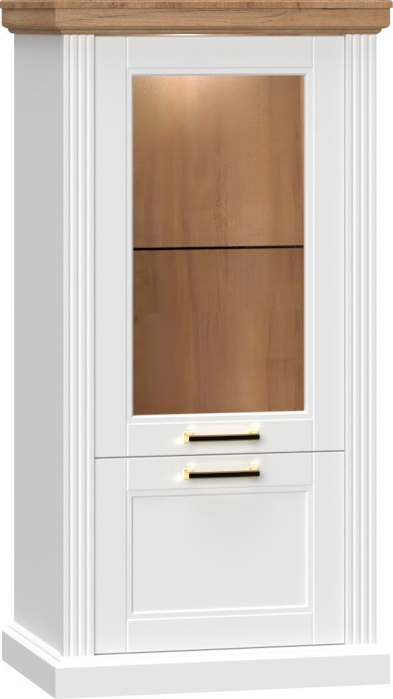 Home affaire Vitrine Tara (H/B/T): 132/66/48cm) lackiert mit wasserbasiertem UV-Lack, Soft-Close-Funktion