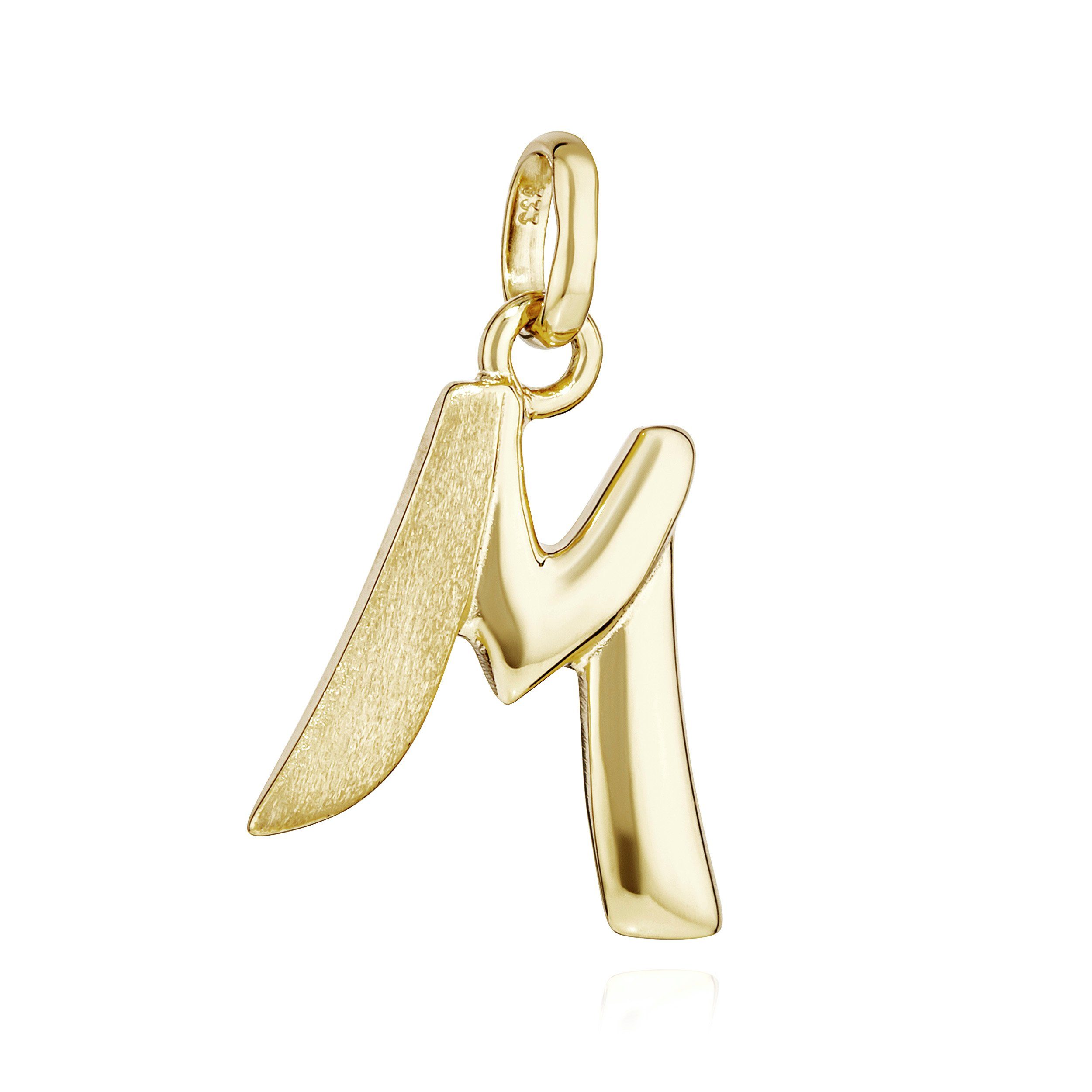 NKlaus Kettenanhänger Kettenanhänger Buchstabe M 333 Gelb Gold 8 Kt teilmat günstig online kaufen