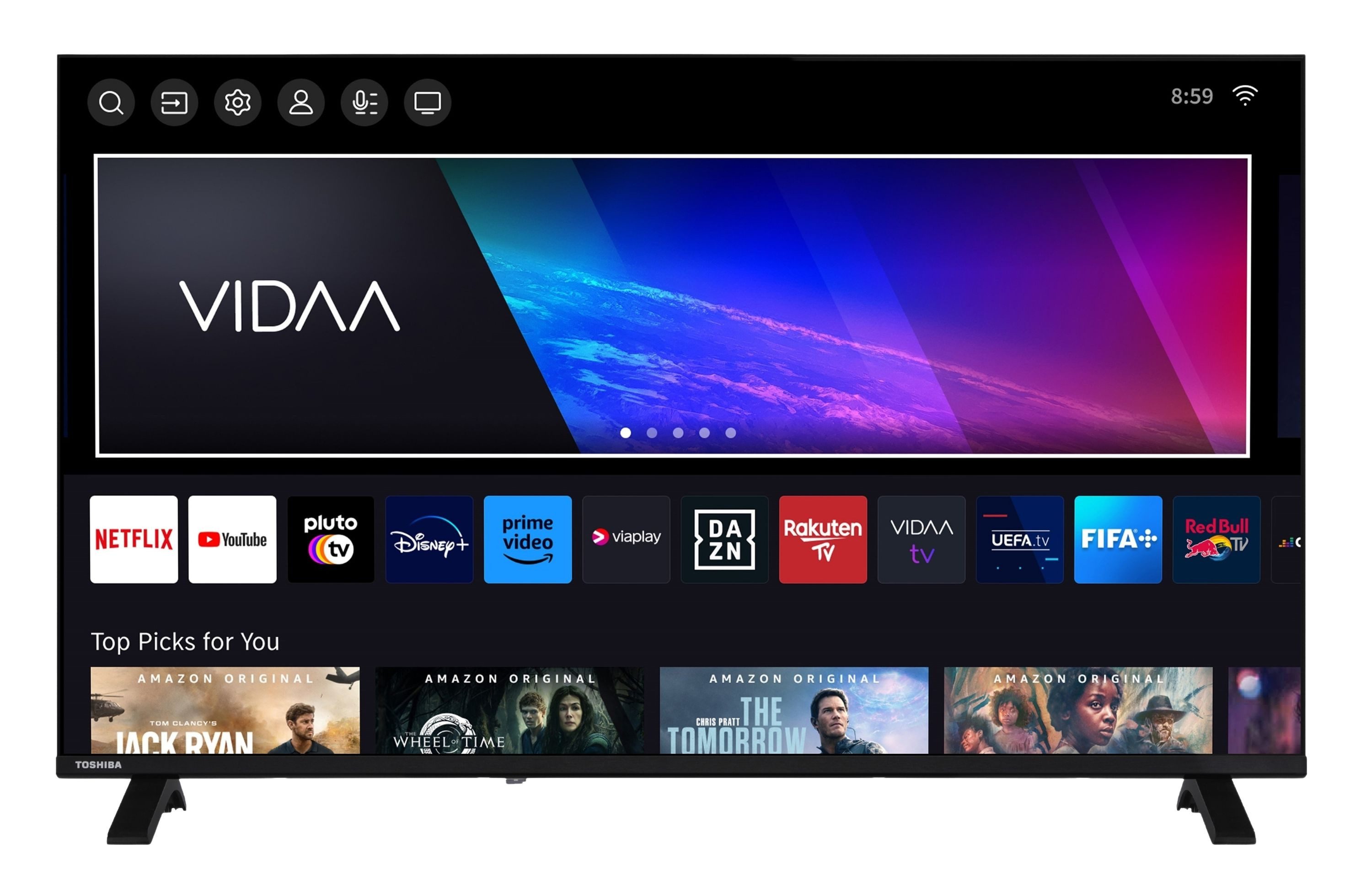 Toshiba 43UV1563DDW LCD-LED Fernseher (108 cm/43 Zoll, 4K Ultra HD, VIDAA Smart TV, VIDAA Smart TV, HDR Dolby Vision, Triple-Tuner)