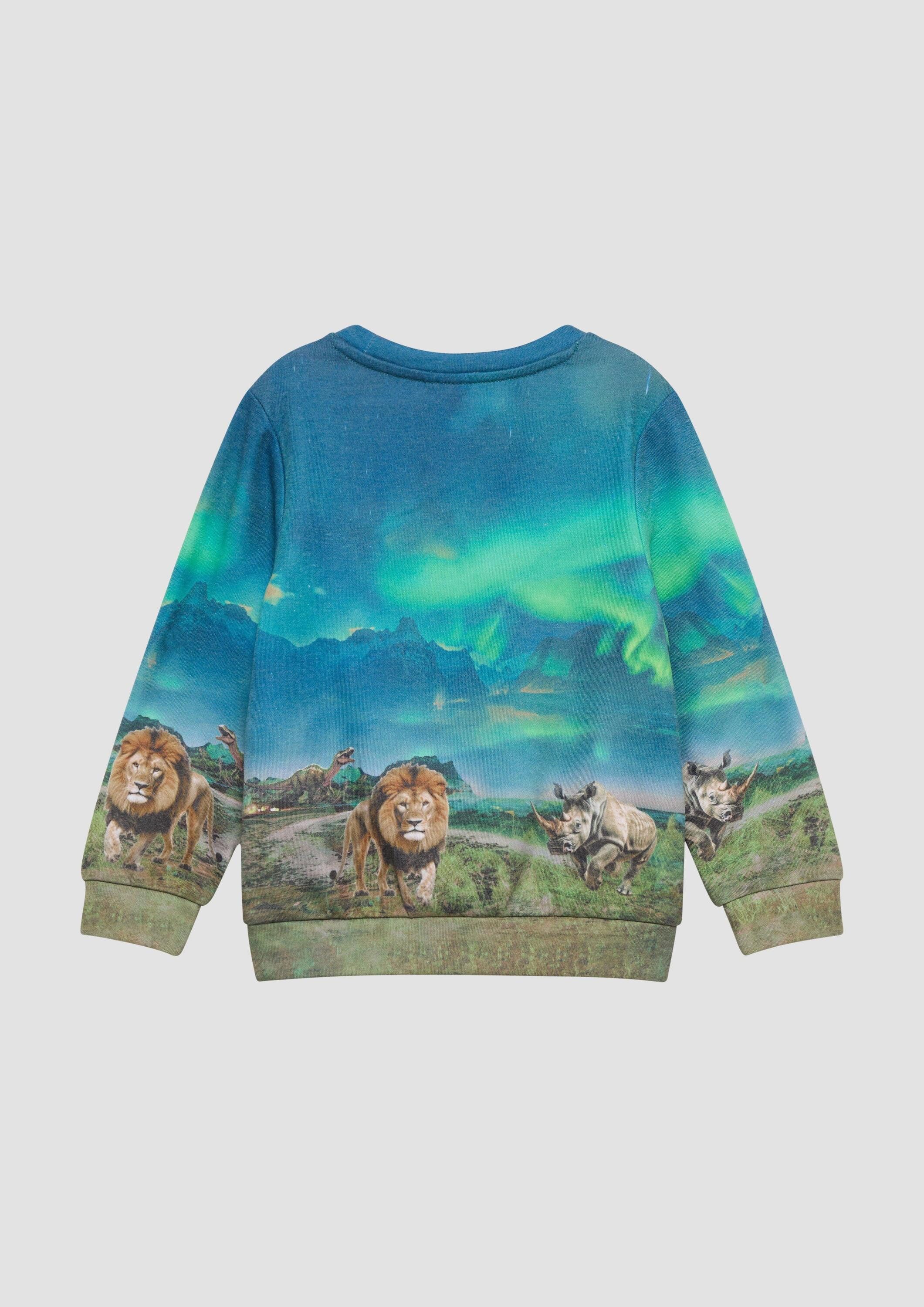 s.Oliver Sweatshirt Sweatshirt Sweatshirt mit All-over-Print