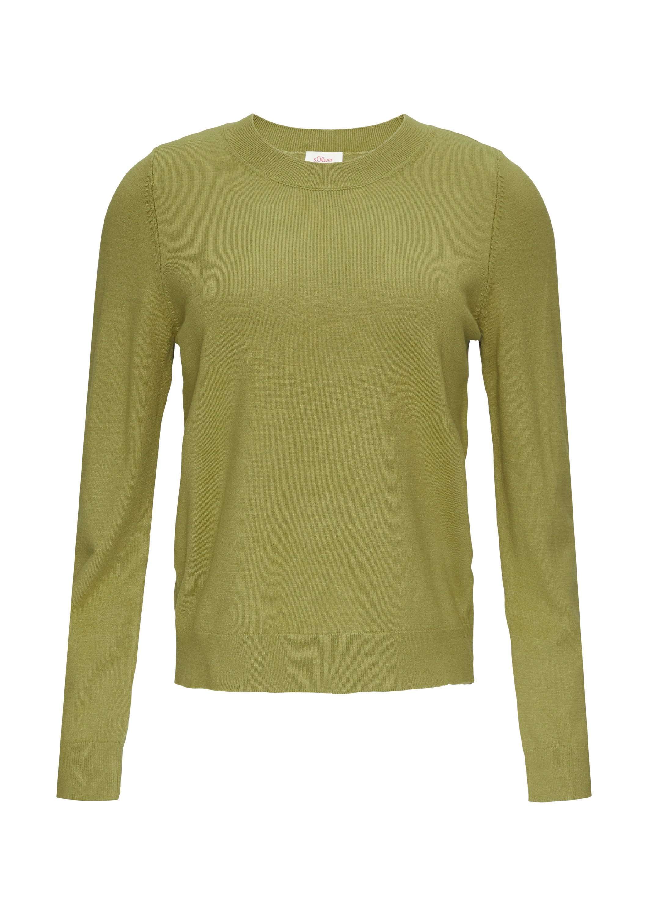 s.Oliver Longpullover Strickpullover Strickpullover aus Viskosemix günstig online kaufen