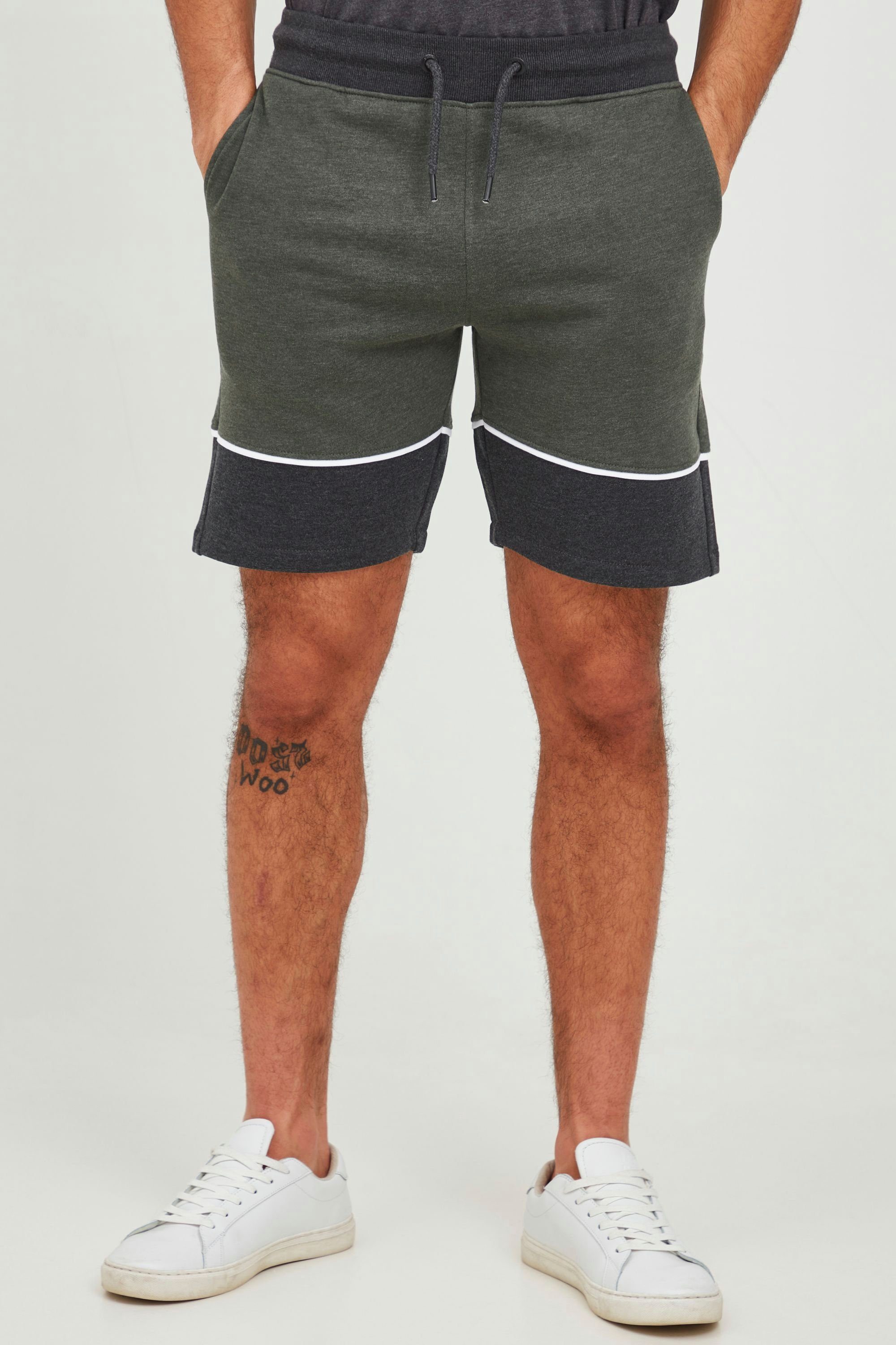 !Solid Sweatshorts SDDebber Colorblock Sweat Shorts mit Kordeln Dark Grey Melange (1940071) | Sportshorts