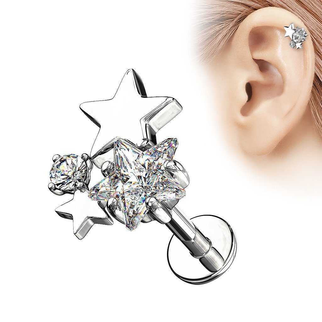 Taffstyle Piercing-Set Piercing Stab mit Sterne günstig online kaufen