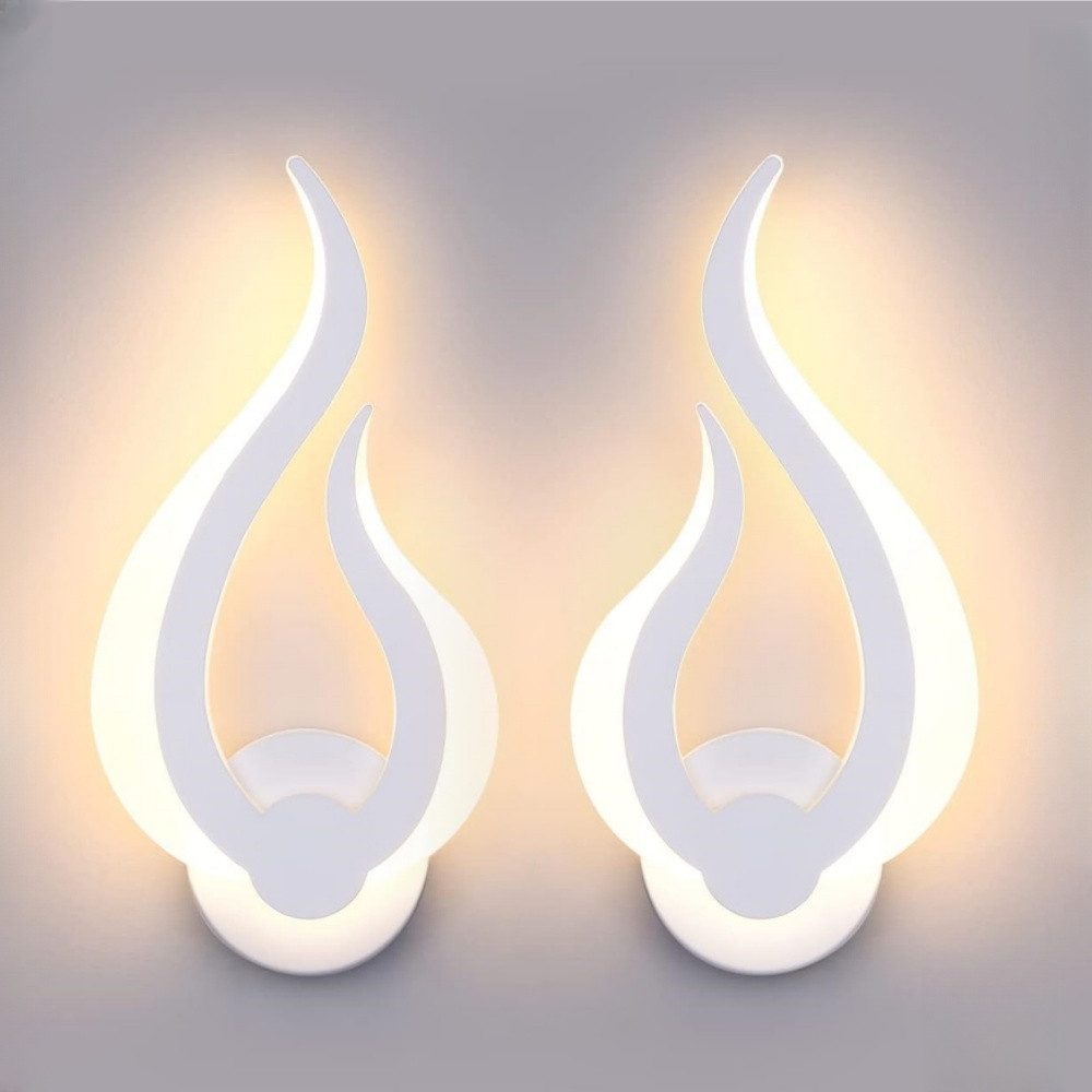 LETGOSPT Wandleuchte LED Wandleuchte 9W, Flammen günstig online kaufen