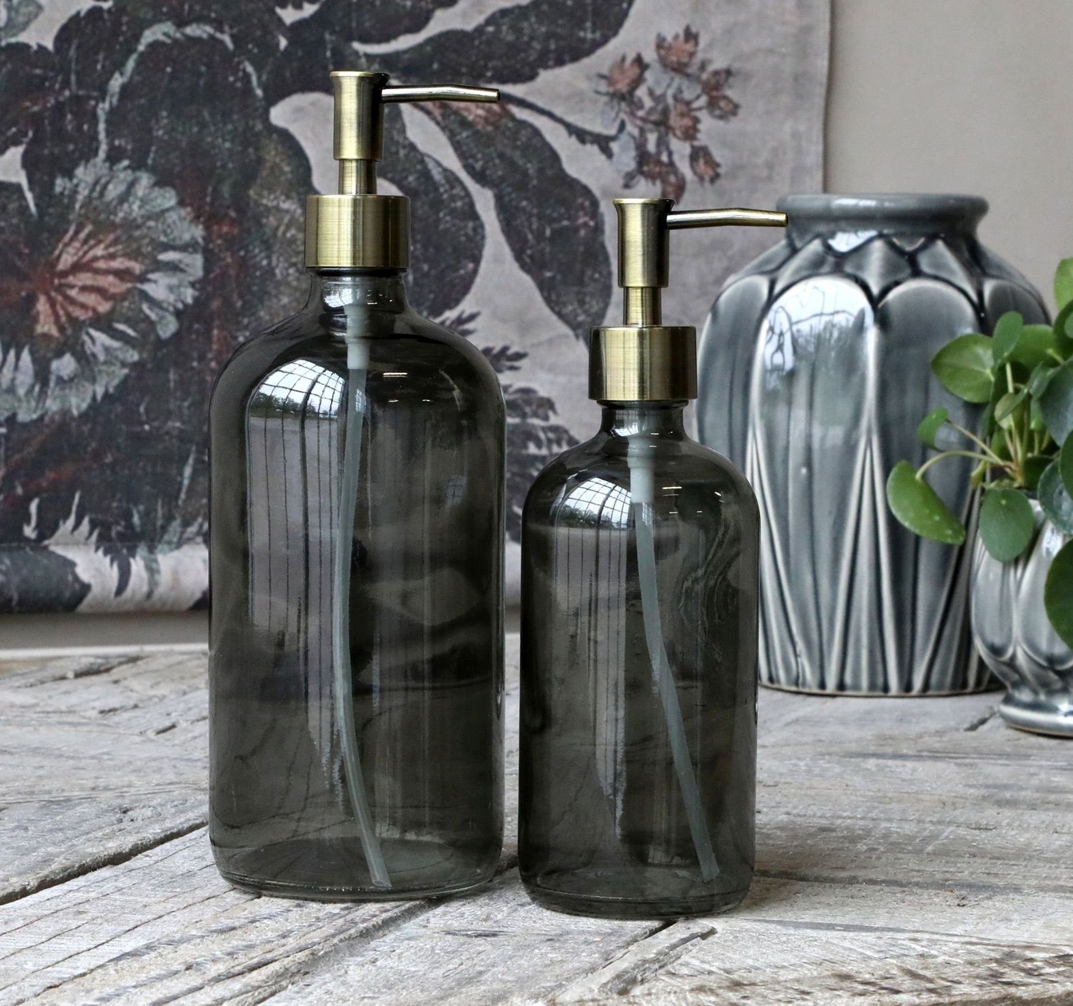 Chic Antique Seifenspender Pumpseifenspender Seifenspender 1 L Glas Schwarz günstig online kaufen