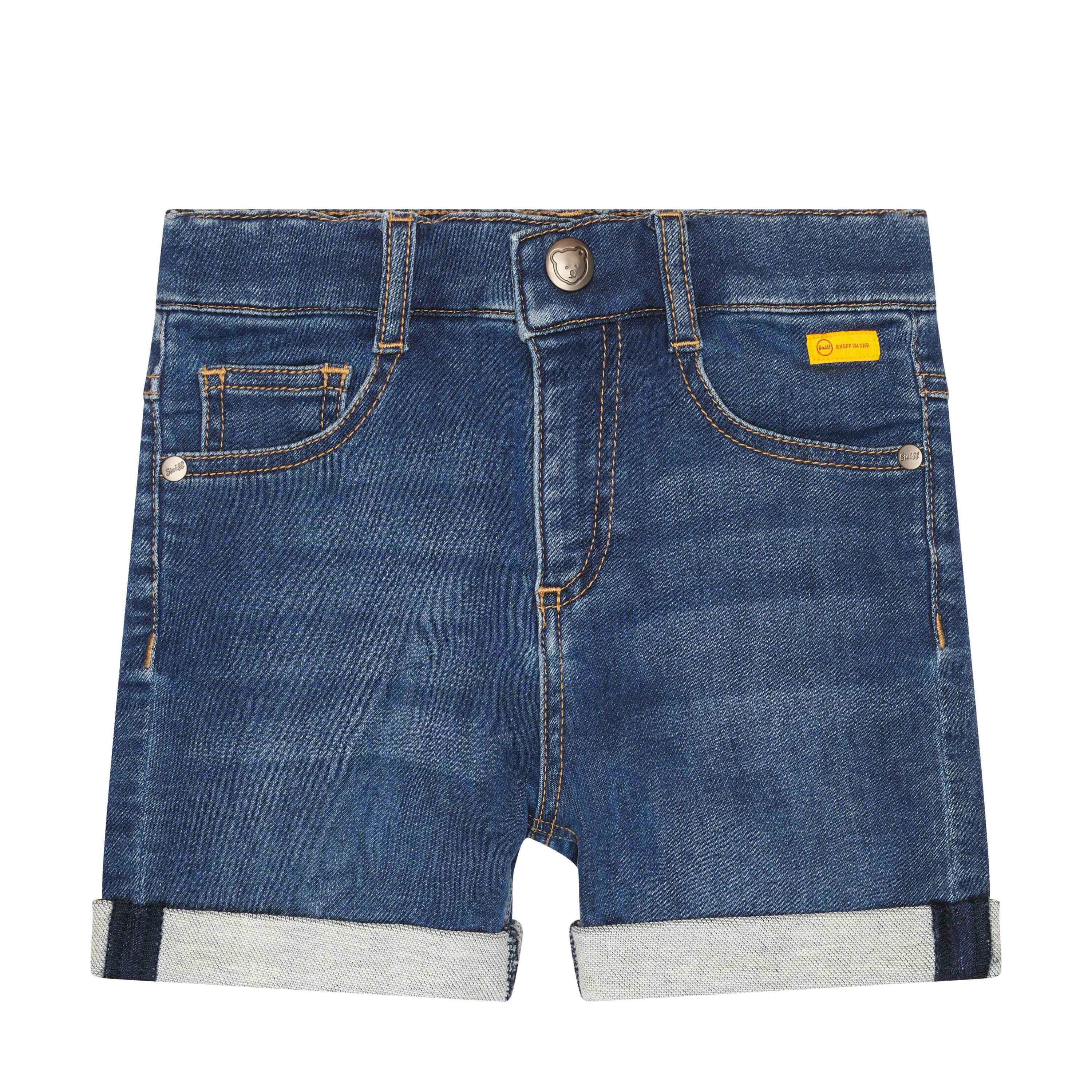 Steiff Jeansshorts Jeans Shorts Denim, verstellbarer Bund