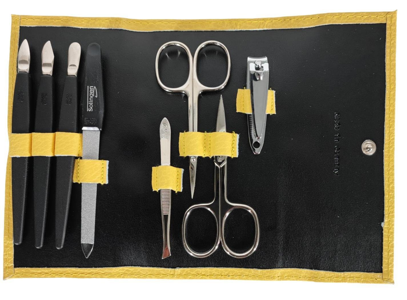 EloModa Maniküre-Etui Nagelpflege Set 8-tlg. Echtleder günstig online kaufen