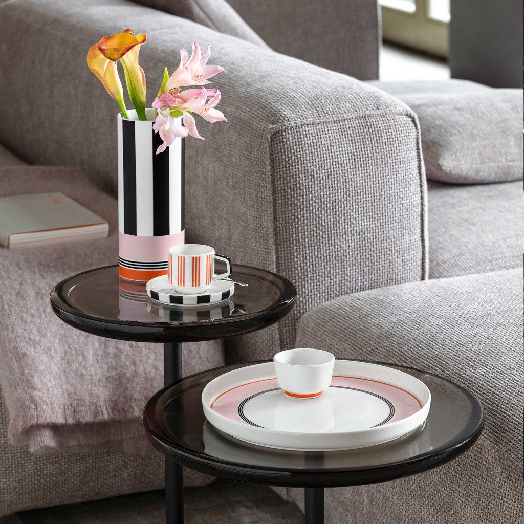 Villeroy & Boch Untertasse Memphis Collection Mokka-/Espressountertasse, (1 St), Premium Porcelain, mikrow.- & spülm.sicher, Made in Germany