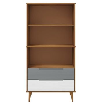 vidaXL Bücherregal Bücherregal MOLDE Braun 85x35x170,5 cm Massivholz Kiefer, 1-tlg.