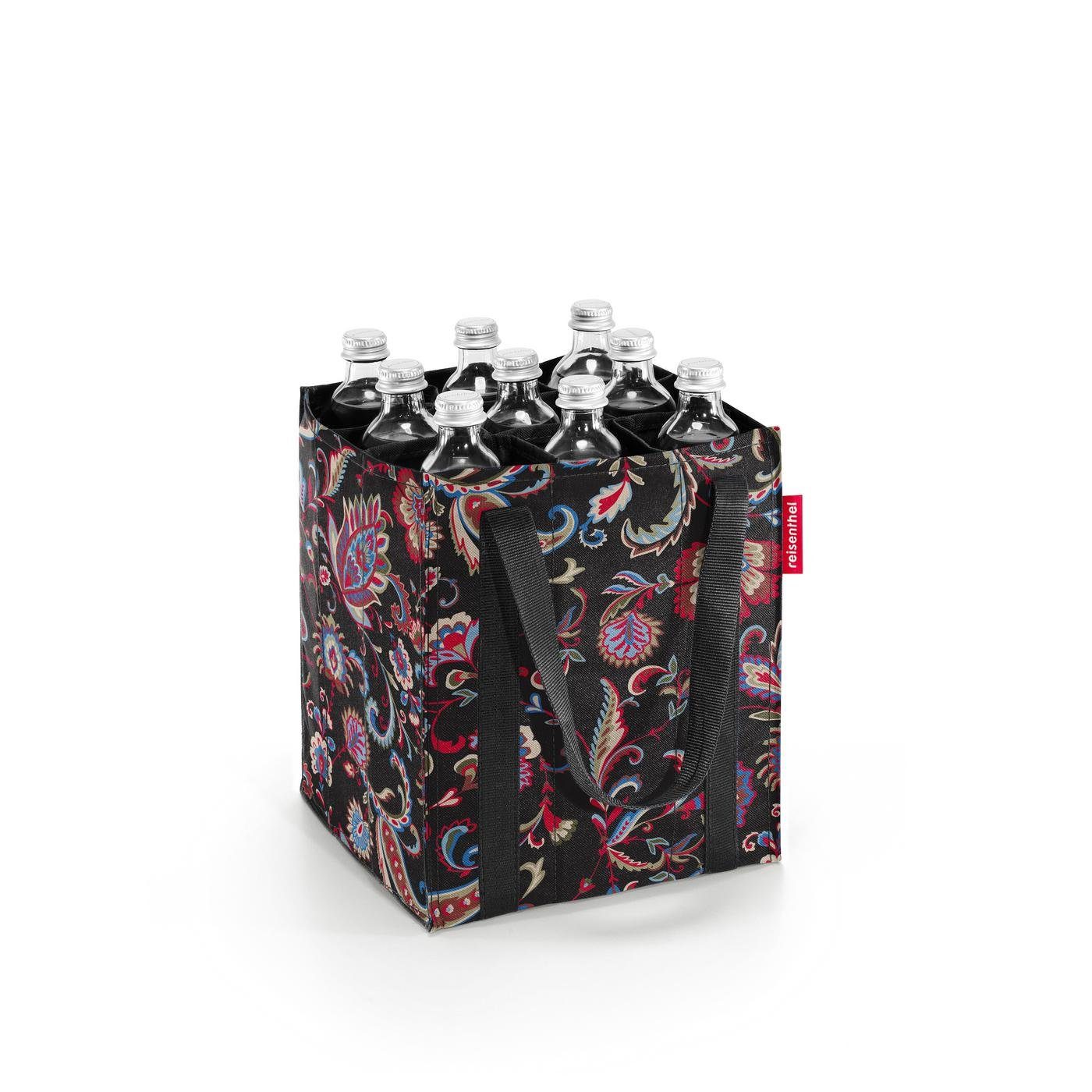 black bottlebag paisley Flaschenträger bottlebag, Flaschenkorb Einkaufstasche Flaschenkorb REISENTHEL® Flaschentasche