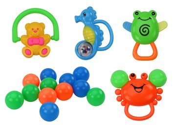 LEAN Toys Lernspielzeug Babymatte Plastikbälle Spielzeug Netz Interaktiv Auffaltmöglichkeit