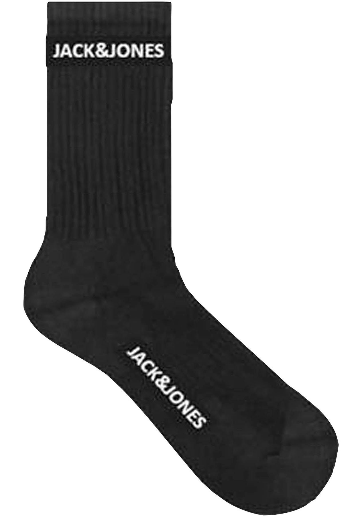 Jack PACK LOGO 5-Paar) Black TENNIS 5 SOCK JACBASIC & Jones (Packung, NOOS Tennissocken