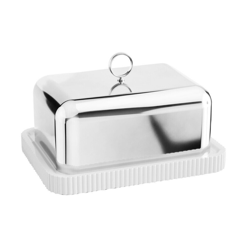 Georg Jensen Butterdose Butterdose 250 g Bernadotte edelstahl, Porzellan, Edelstahl, Edelstahl, hochglanzpoliert