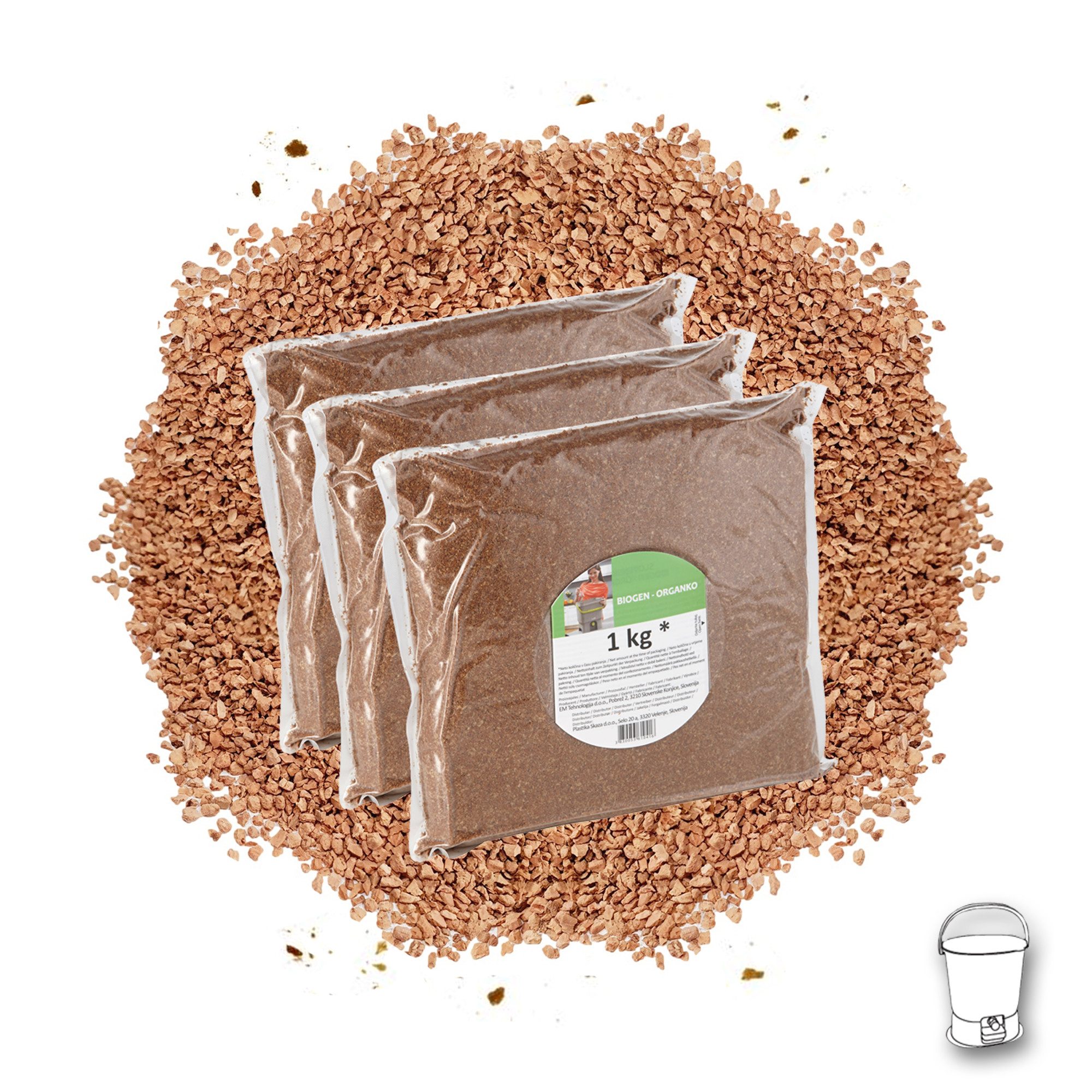 Lemodo Komposter Bokashi Ferment zur Produktion von Bokashi Kompost, 1 l, (3 St)