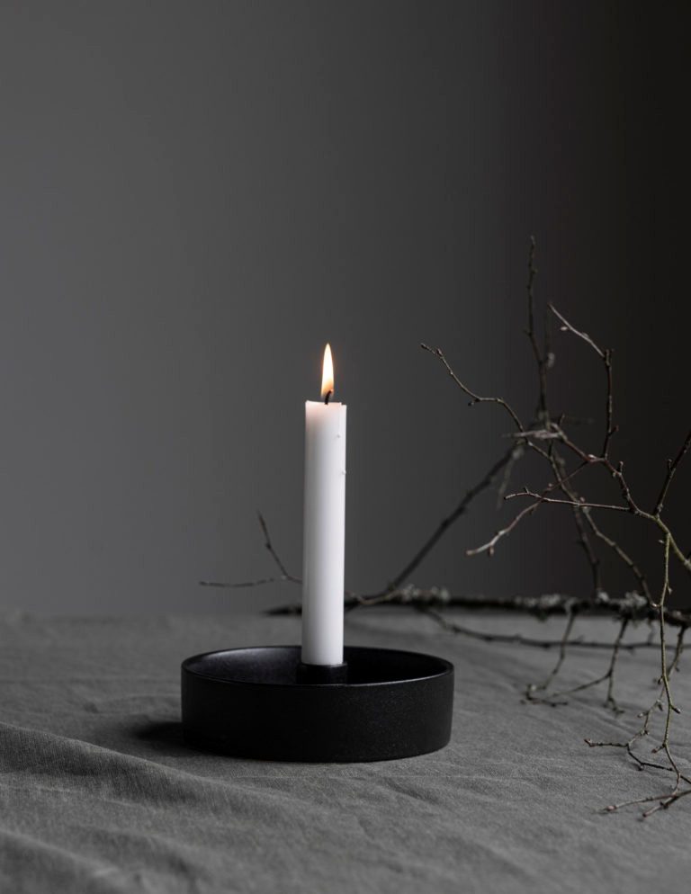 Storefactory Kerzenständer Kerzenhalter STORM schwarz glänzend, günstig online kaufen