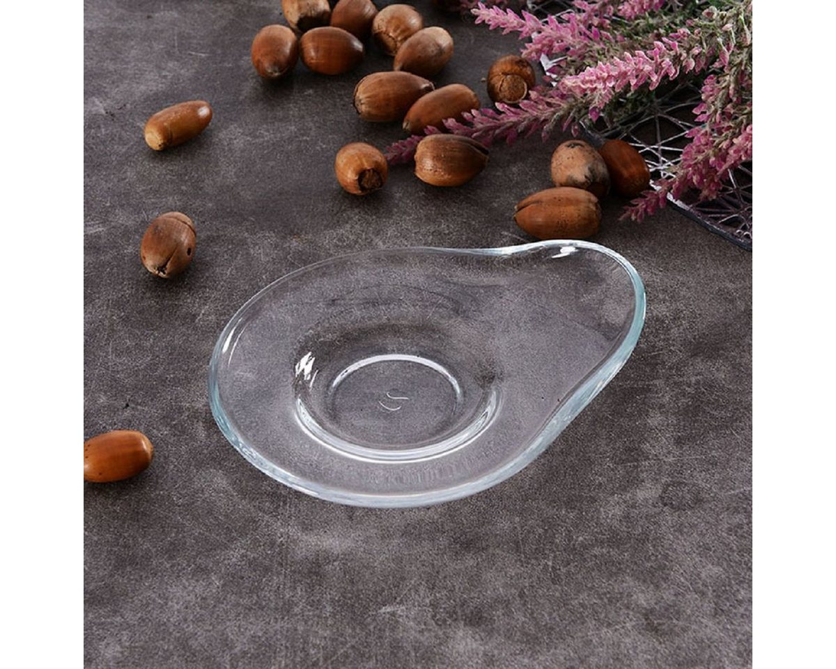 Pasabahce Untertasse Badem Untertassen-Set 6 tlg. aus hochwertigem Glas, (6 St)