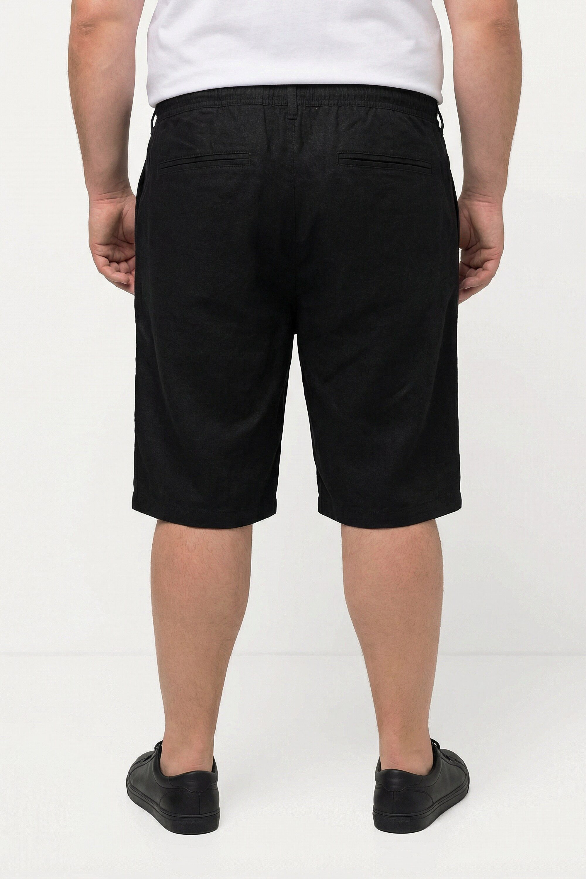Men Plus Bermudas Leinenmix-Bermuda Relaxed Fit Elastikbund bis 8 XL