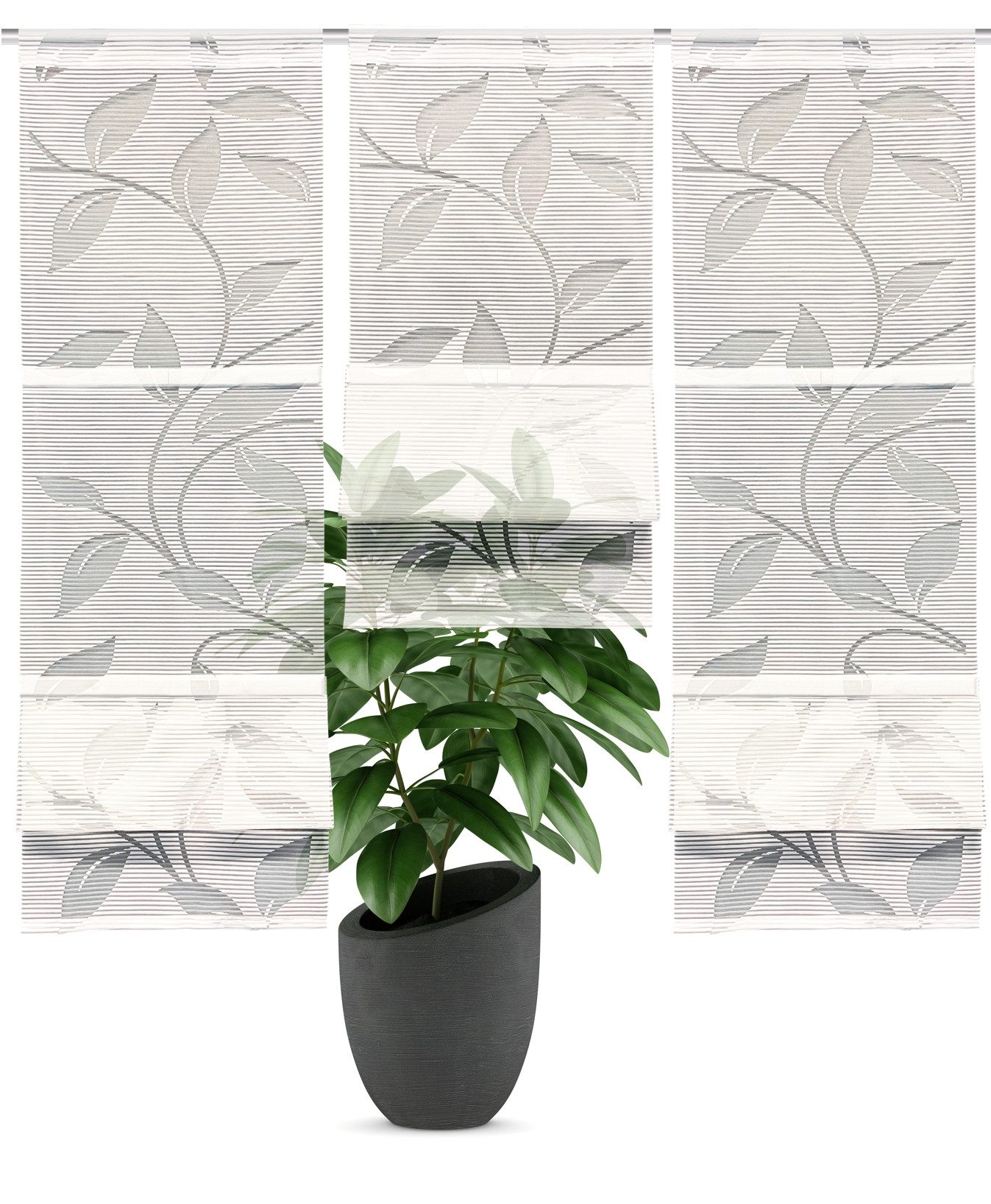 HOME WOHNIDEEN Magnetrollo RANA, mit Stangendurchzug, MAGNETROLLO SET,BAMBUSOPTIK,AUSBRENNER