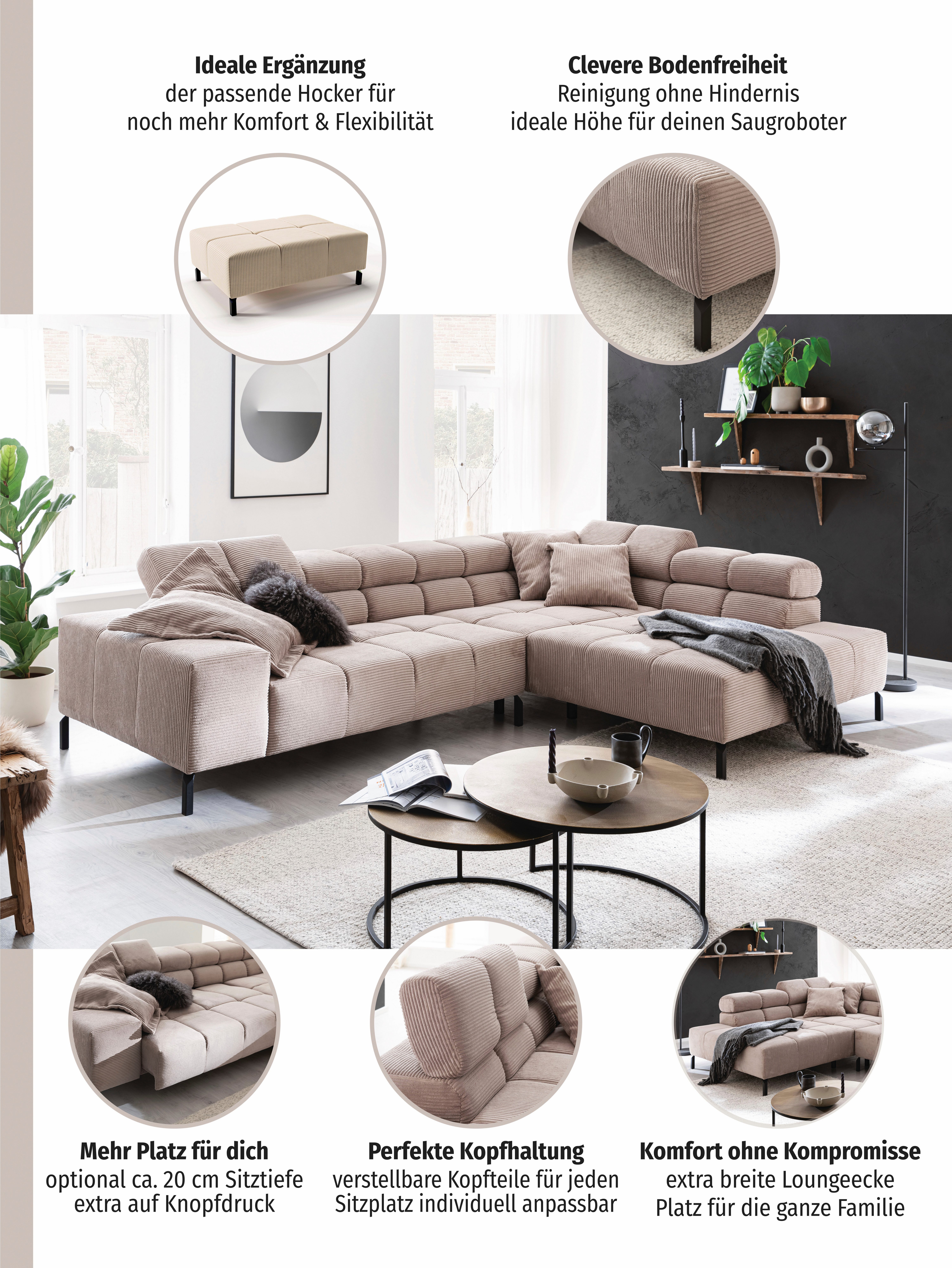 INOSIGN Ecksofa Ancona New, wahlweise motorische günstig online kaufen