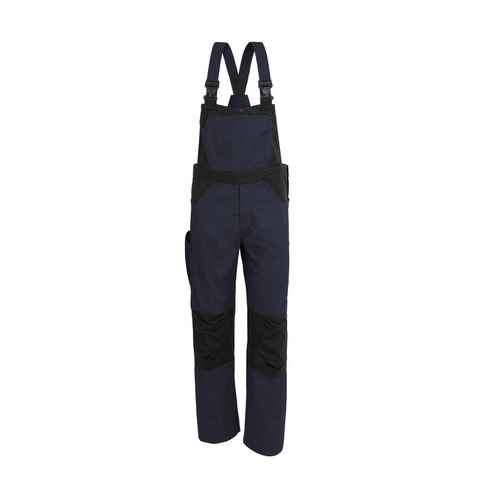 QUALITEX HIGH QUALITY WORKWEAR Arbeitslatzhose "X-Serie" X-treme strapazierfähige Arbeitshose - faserverstätkt (1-tlg) Latzhose mit 14 Taschen - Blaumann mit vorgeformter Kniepolstertasche