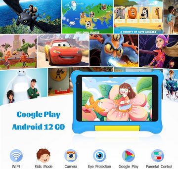 Freeski Kidoz Pre-installed Tablet (7", 32 GB, Android 12, Kinder-Tablet: Quad Core, Vorinstalliertes Kidoz, WiFi, Bluetooth)