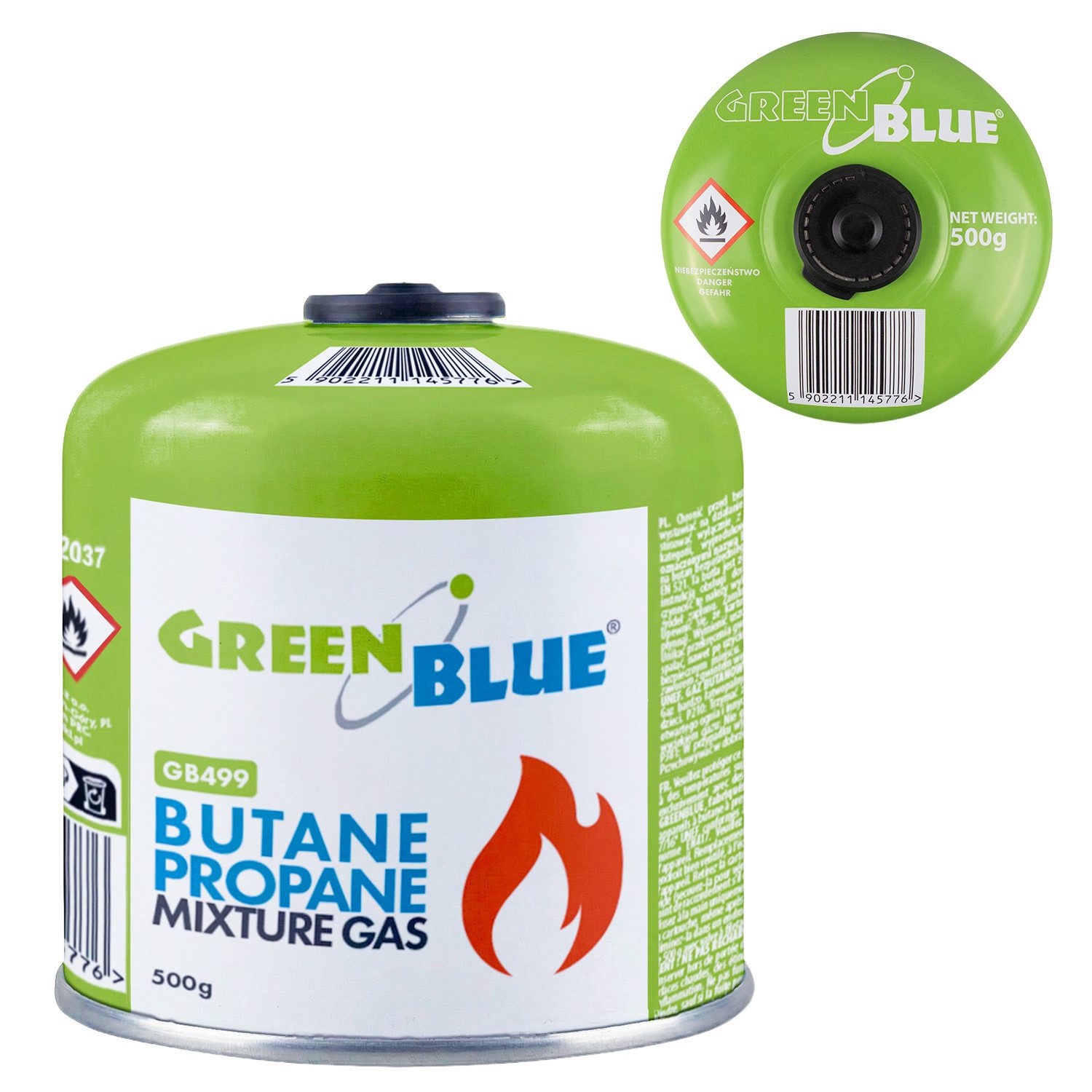 GreenBlue Gaskartusche GB499 Gaskartusche für Kochfeldbrenner 500 g, 1 St.