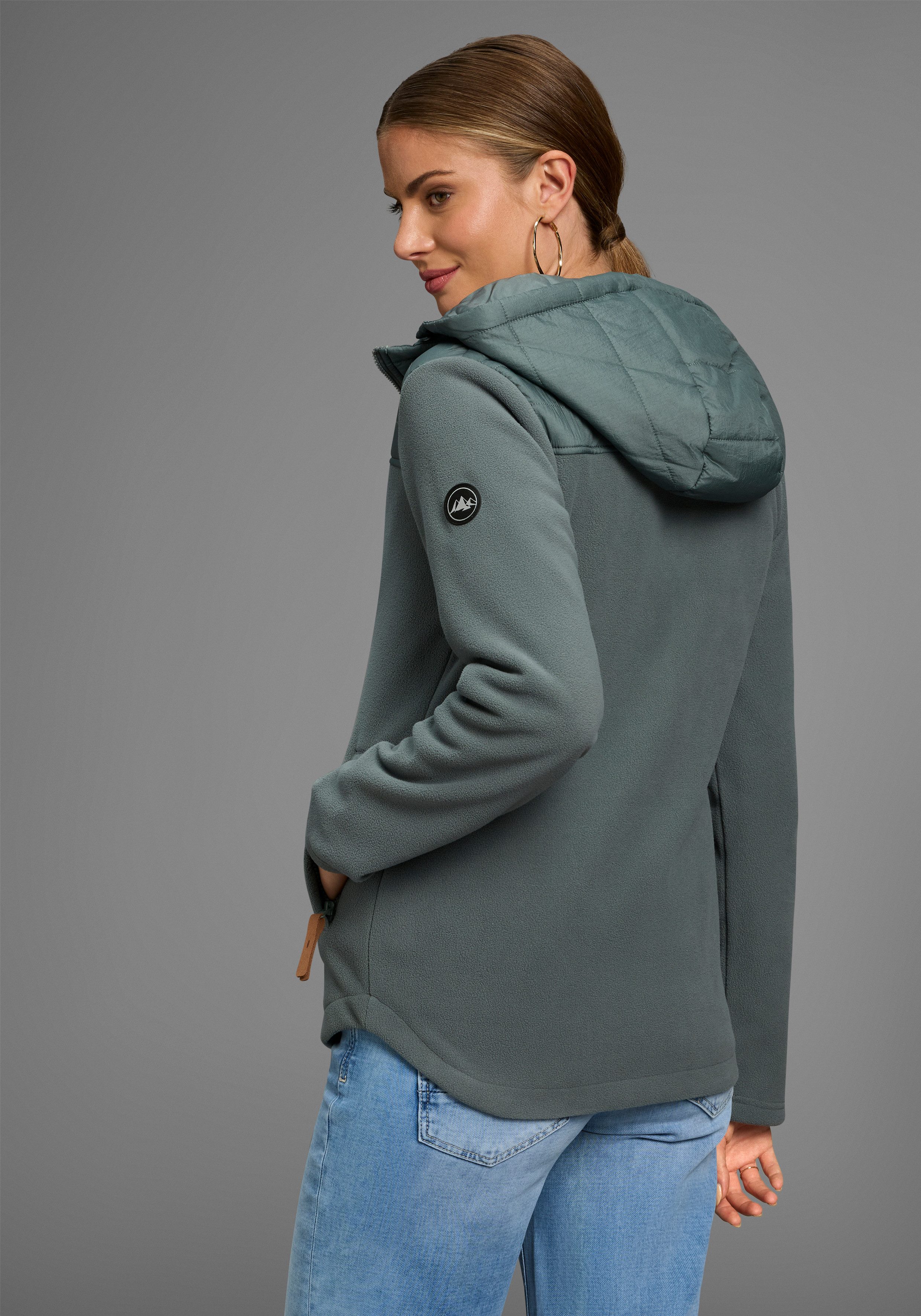 Polarino Hybridjacke mit wattiertem Schulterbereich, Übergangsjacke günstig online kaufen
