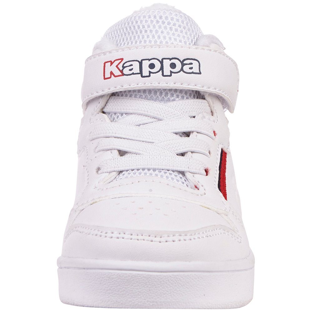 Kappa Sneaker - kuscheligem white-red Webpelzfutter mit