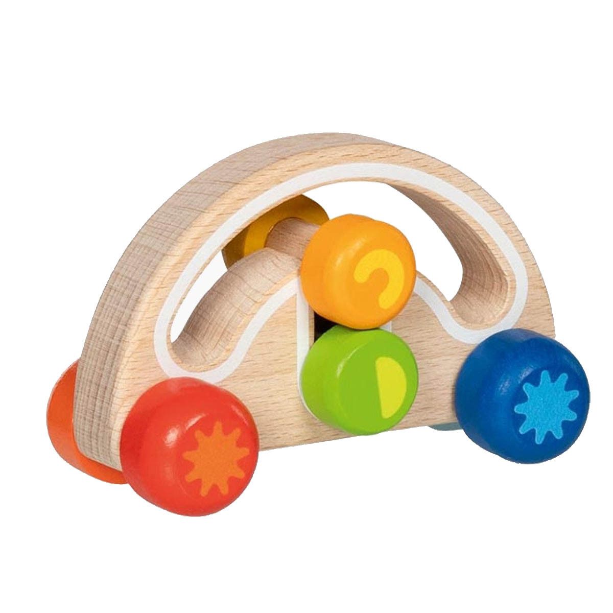 goki Greifspielzeug Greifauto Twirly-wirly (packung, 1-tlg., greifling), kindgerechte Formgebung