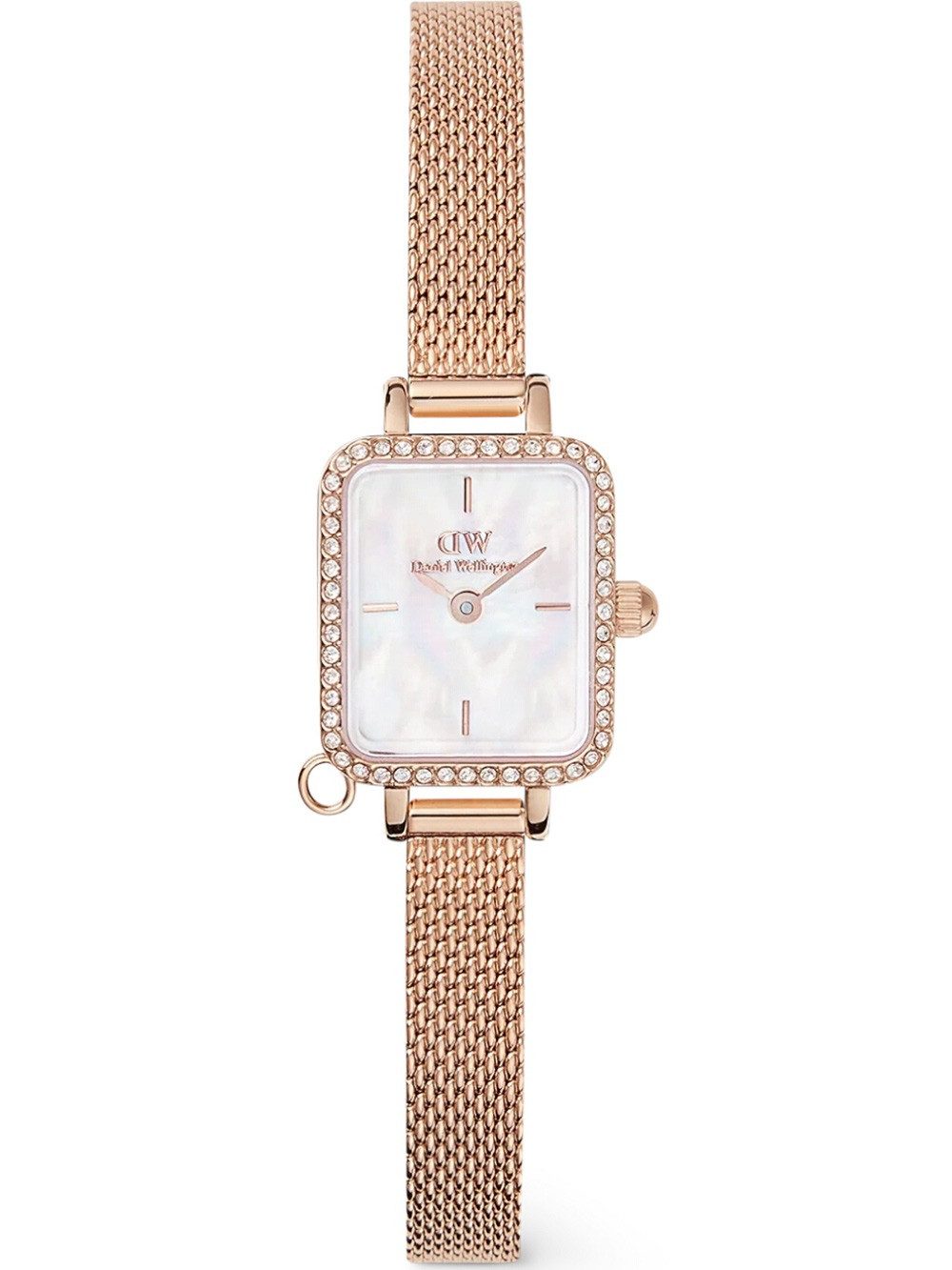Daniel Wellington Quarzuhr Daniel Wellington DW00100751 Damenuhr Quadro Mini Charm Bezel 18mm 3AT Daniel Wellington DW00100751 Damenuhr Quadro Mini Charm Bezel 18mm 3ATM