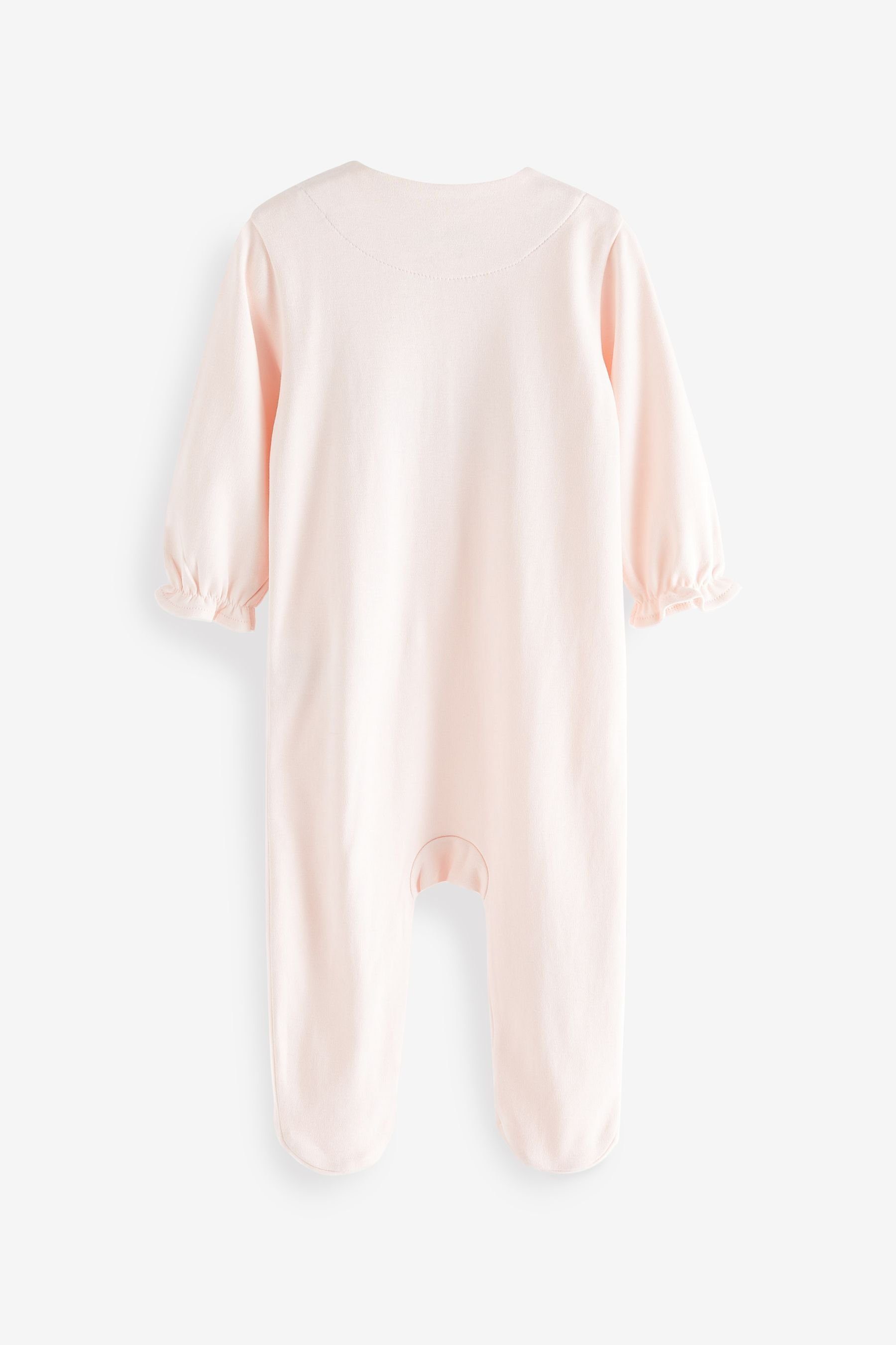 Next Schlafoverall Pyjamas, 3er-Pack Pale Bunny/Floral (3-tlg) Pink